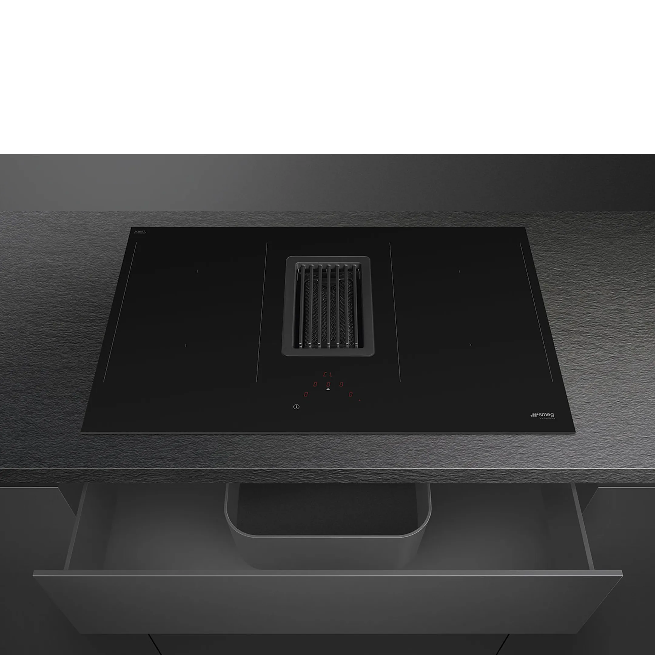 Smeg HOBD482D Induction hob with built-in hood image