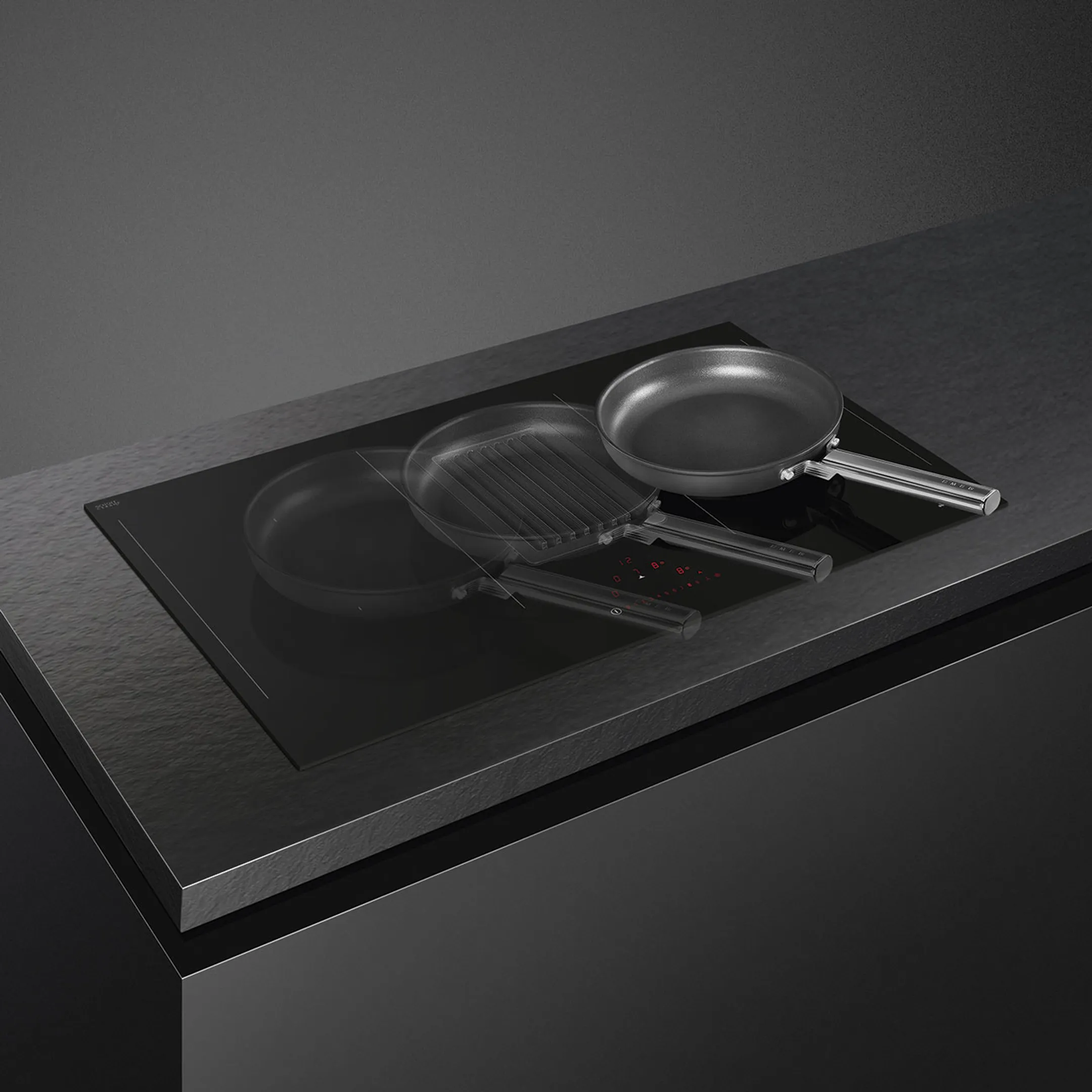 Smeg HOBD482D Induction hob with built-in hood image