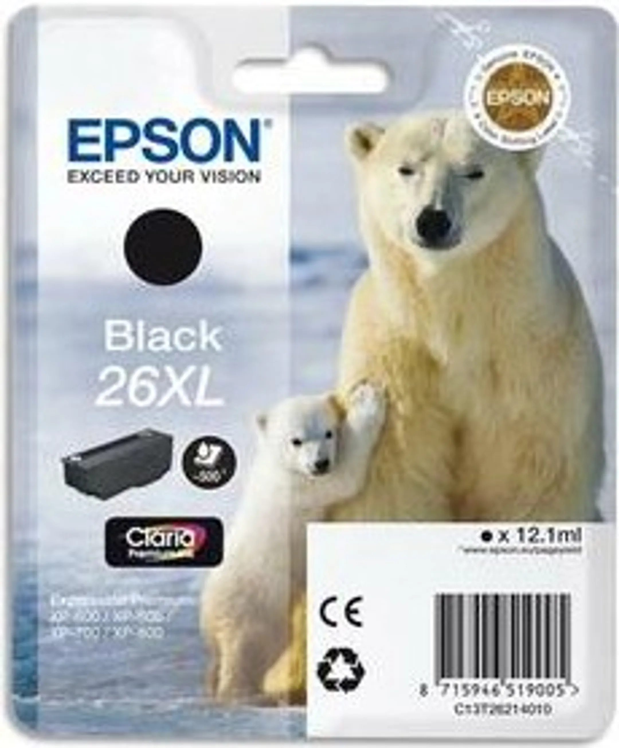 Bundle product Cartouche "Ours Polaire" - Encre Noire XL T2621