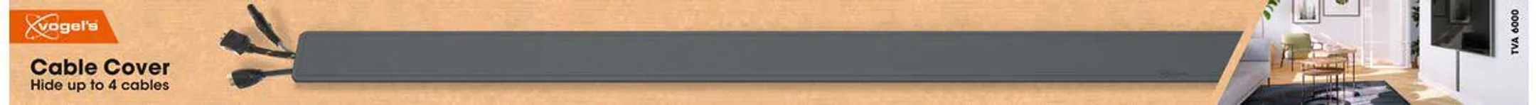 Vogels Kabelkanal - 80 cm - TVA 6000 - Schwarz image