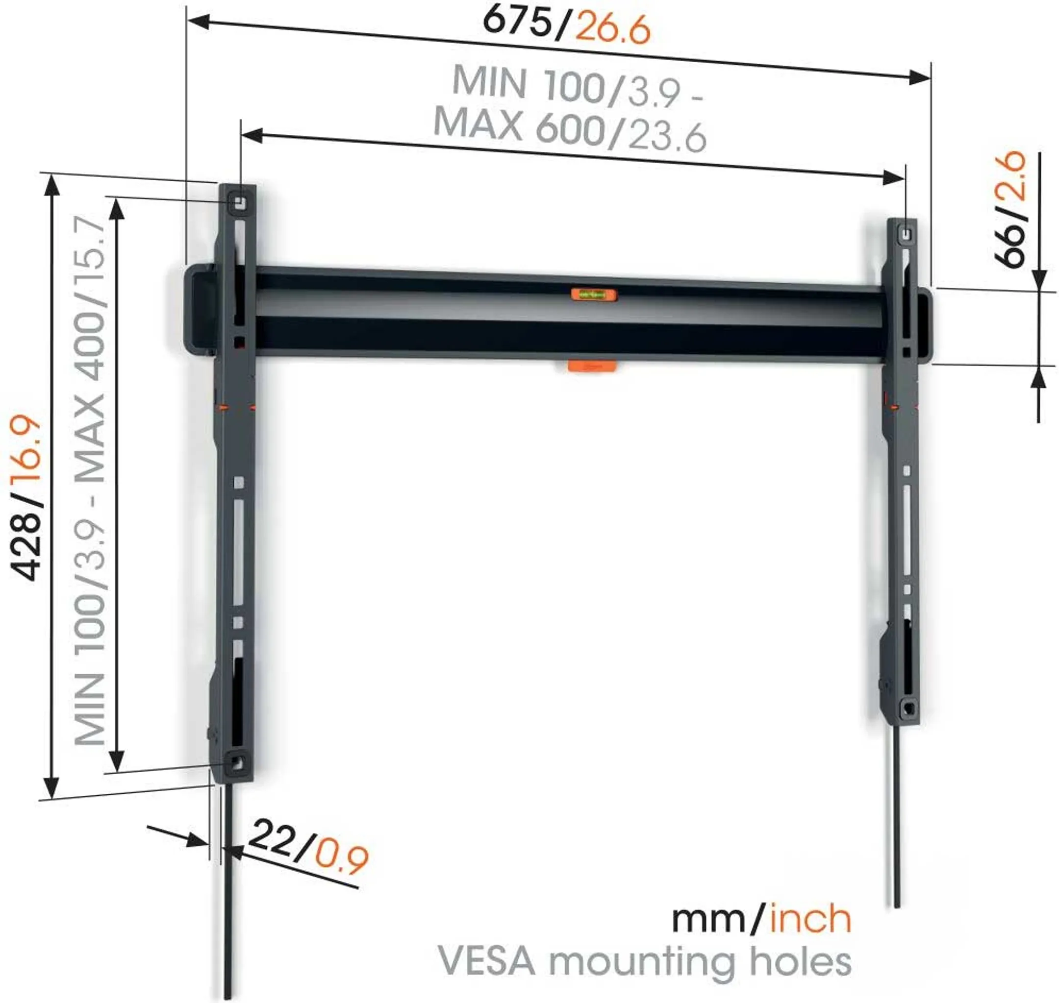 Vogels TVM 3605 Fixed TV Wall Mount - 40 to 100 inches image