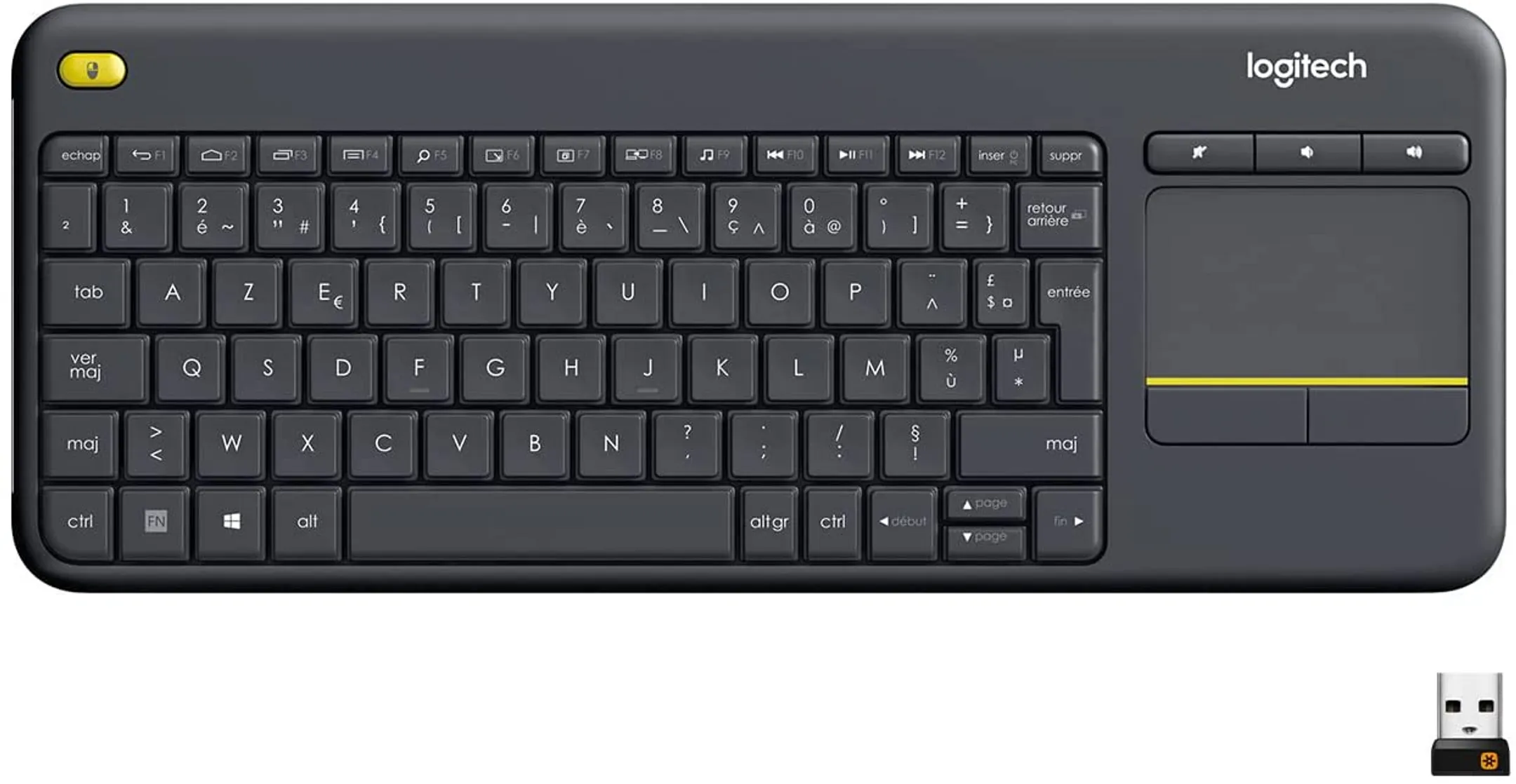 Bundle product Clavier sans fil K400 Plus - AZERTY (FR) - Noir