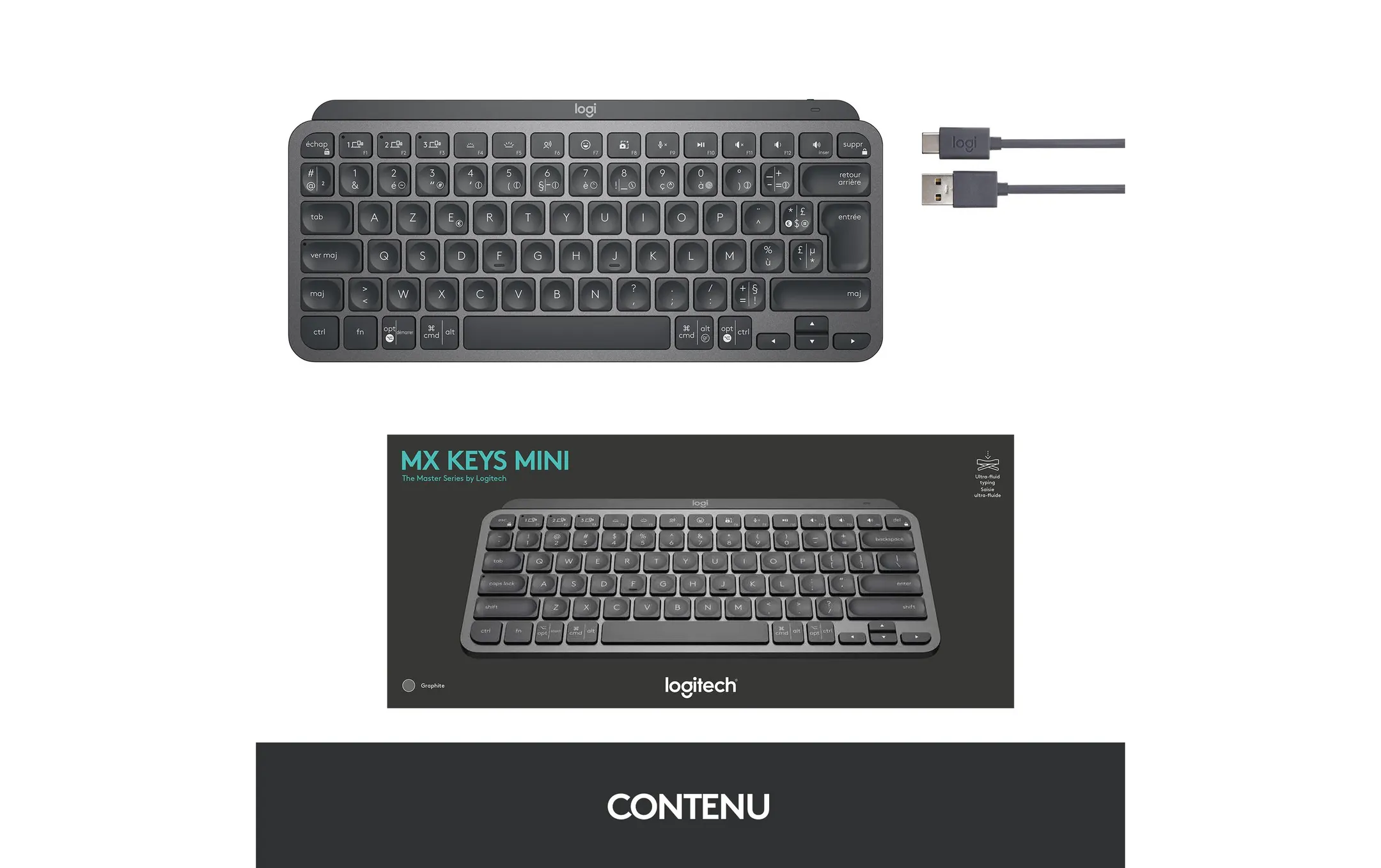 Logitech Clavier sans Fil MX Keys Mini - QWERTZ (SF) - Graphite image