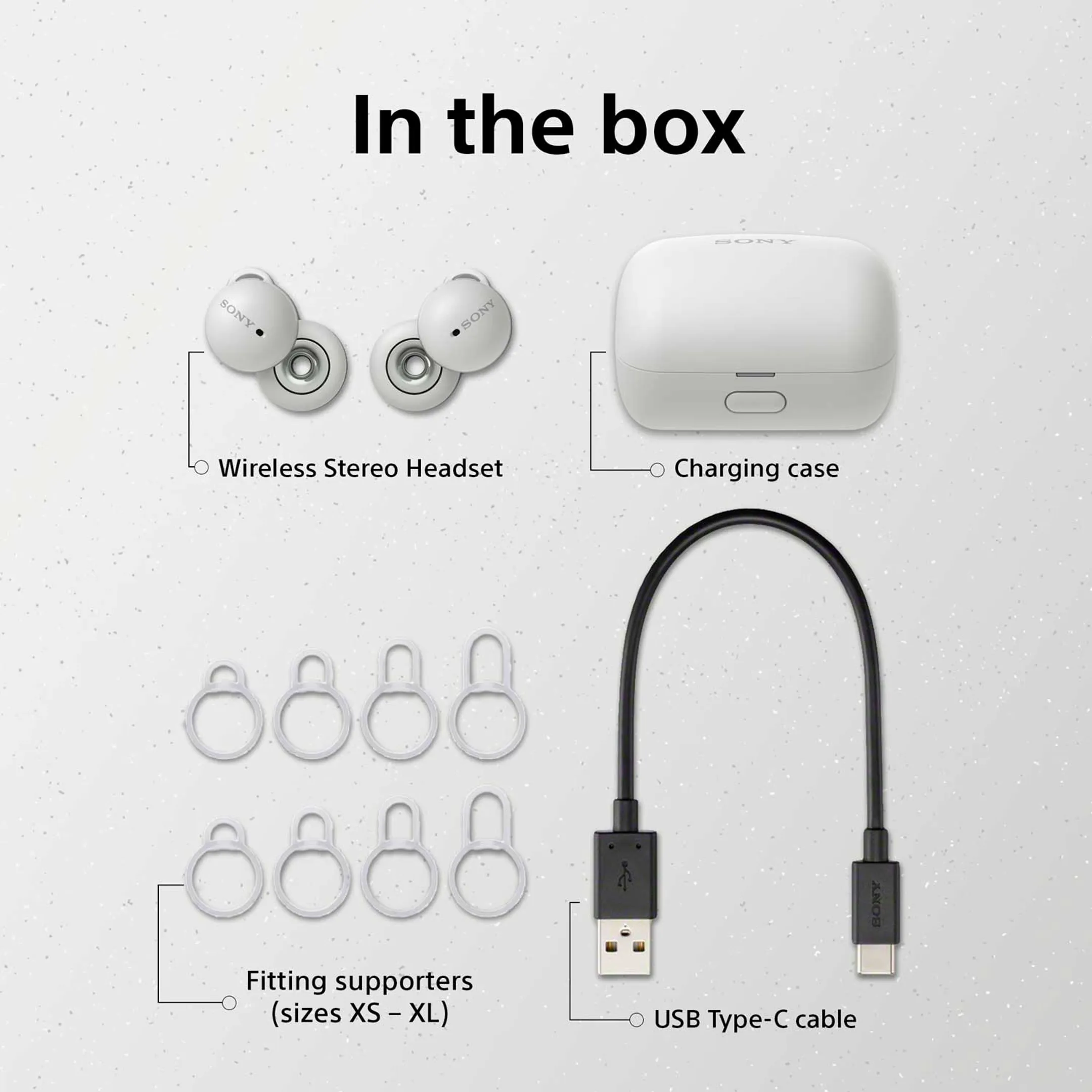 Sony Wireless Headphones Linkbuds WFL900 - White image