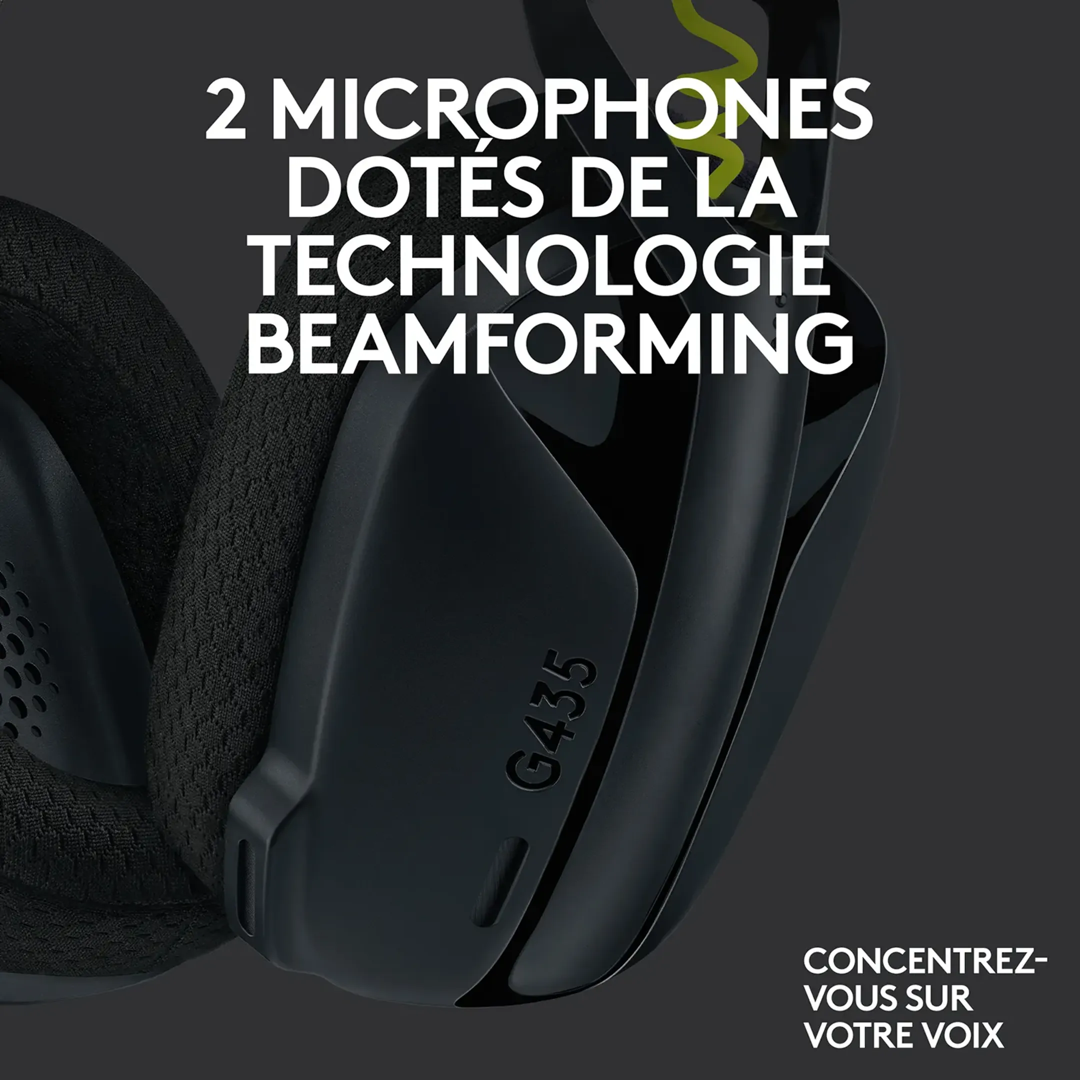 Logitech G Casque Gaming Sans Fil G435 Lightspeed - Noir image