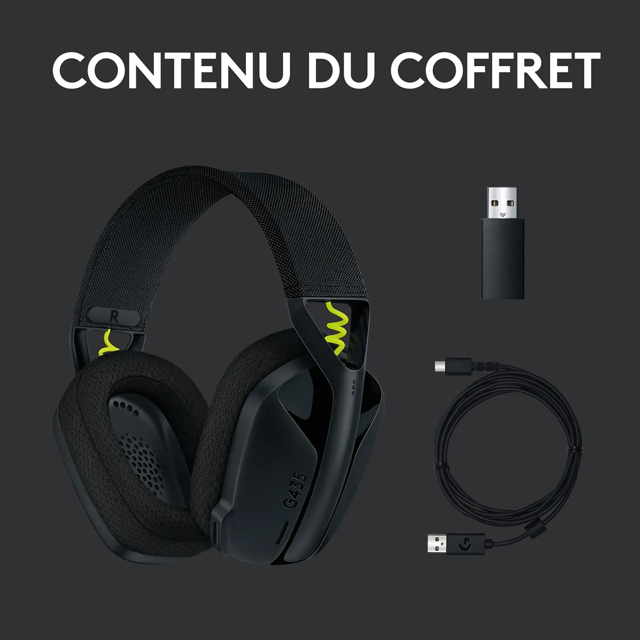 Logitech G Casque Gaming Sans Fil G435 Lightspeed - Noir image