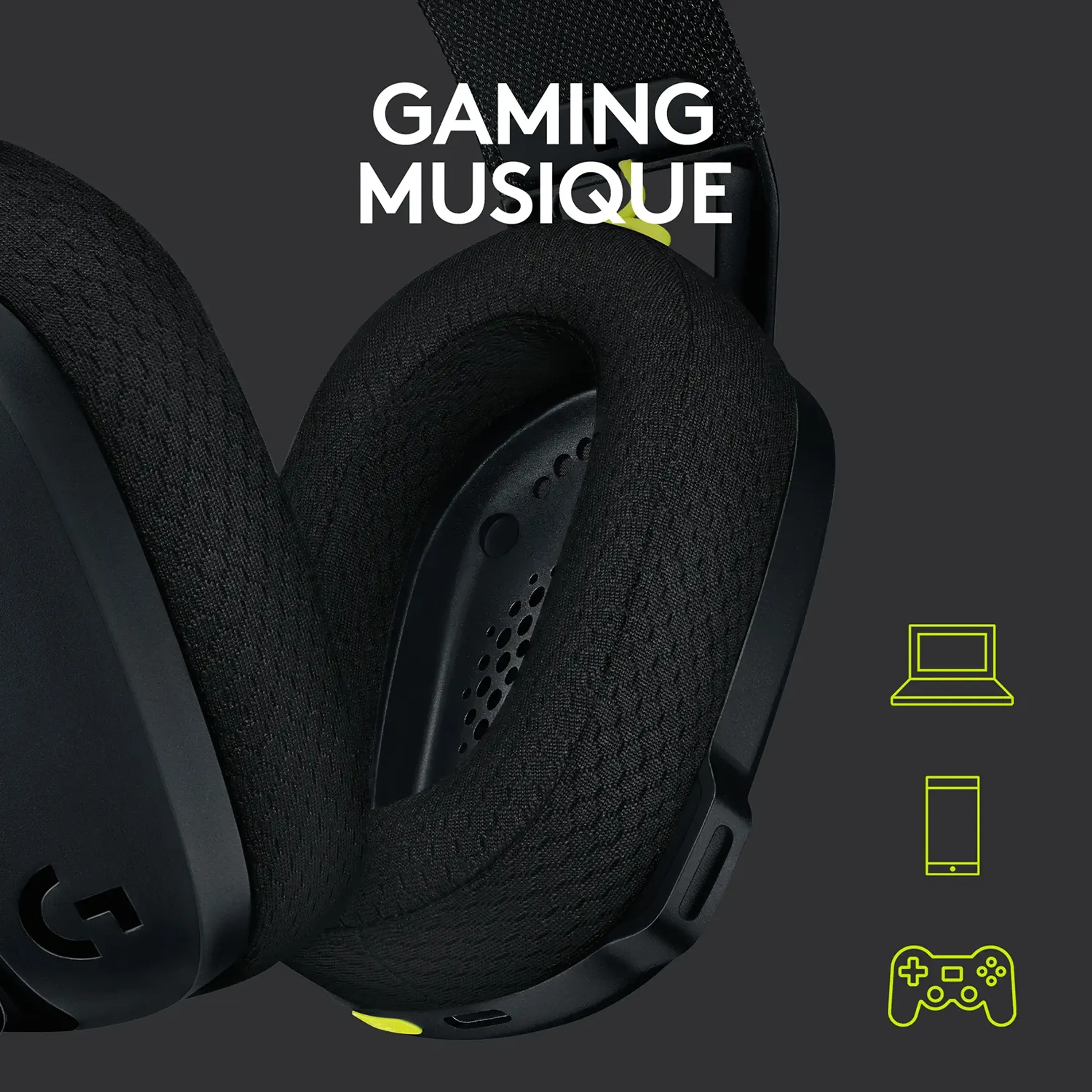 Logitech G Casque Gaming Sans Fil G435 Lightspeed - Noir image