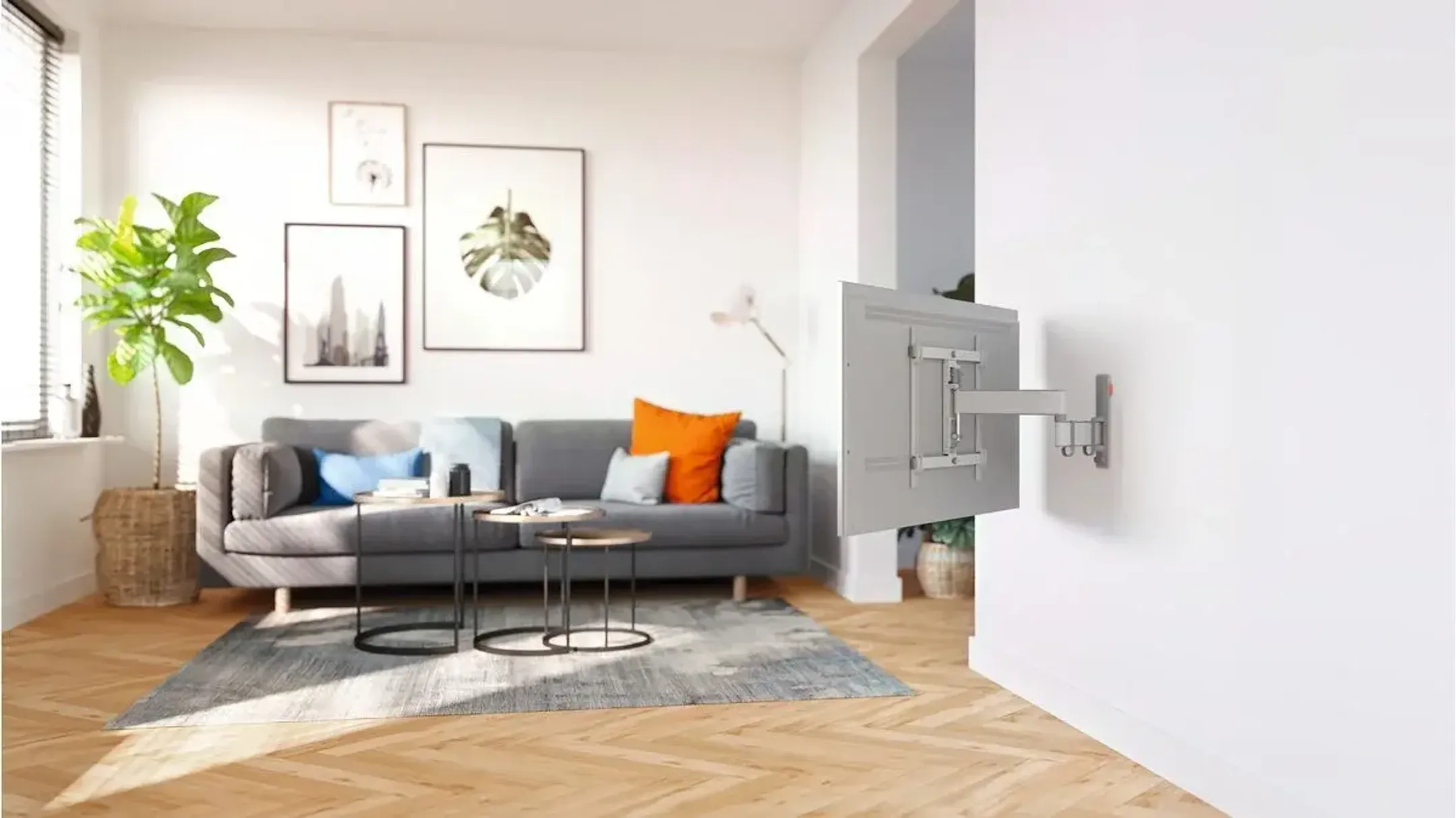 Vogels Support TV orientable TVM 3445 - 32 à 65 pouces - Blanc image