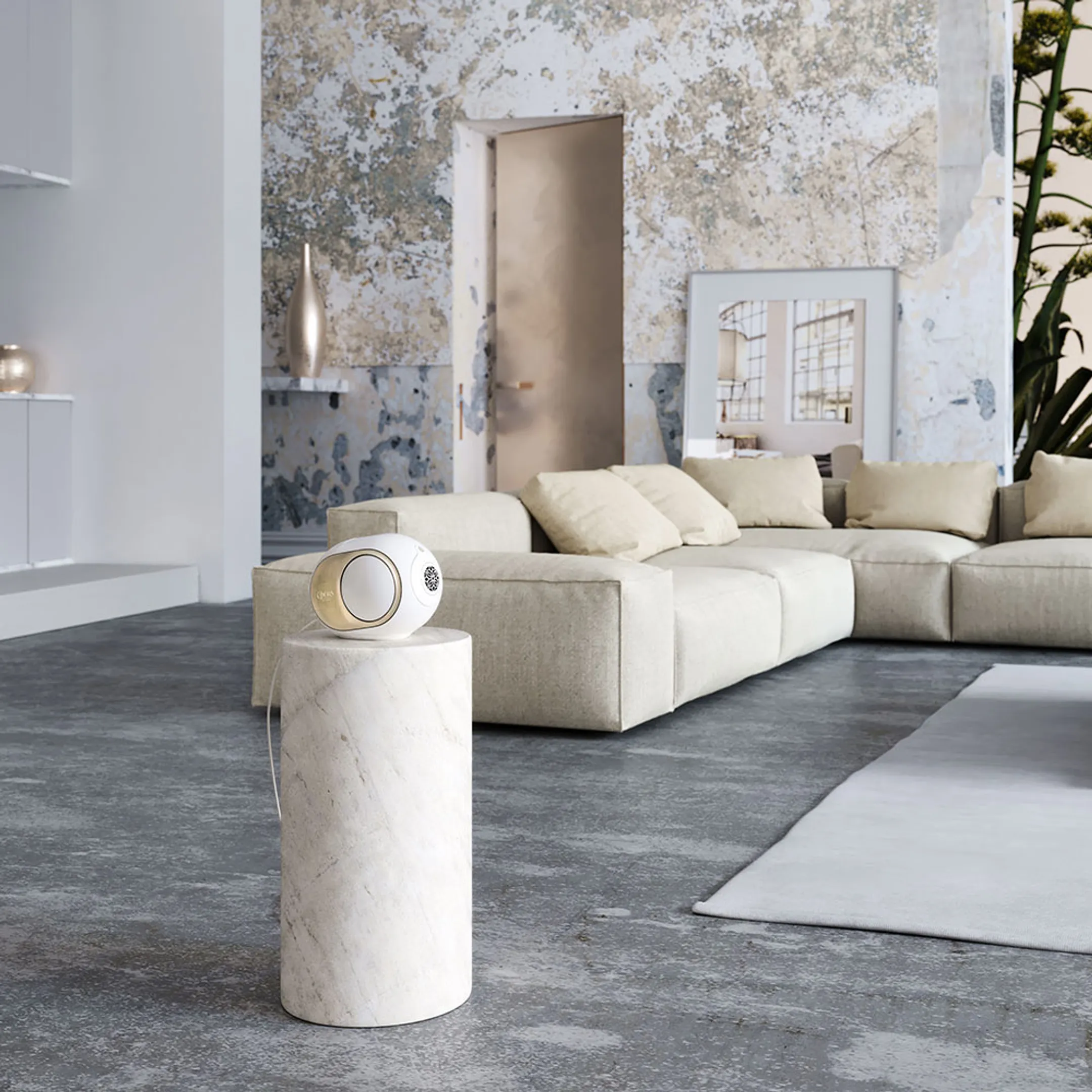 DEVIALET Enceinte Bluetooth et WiFi Phantom II 98 dB Opéra de Paris  - Blanc/Or image