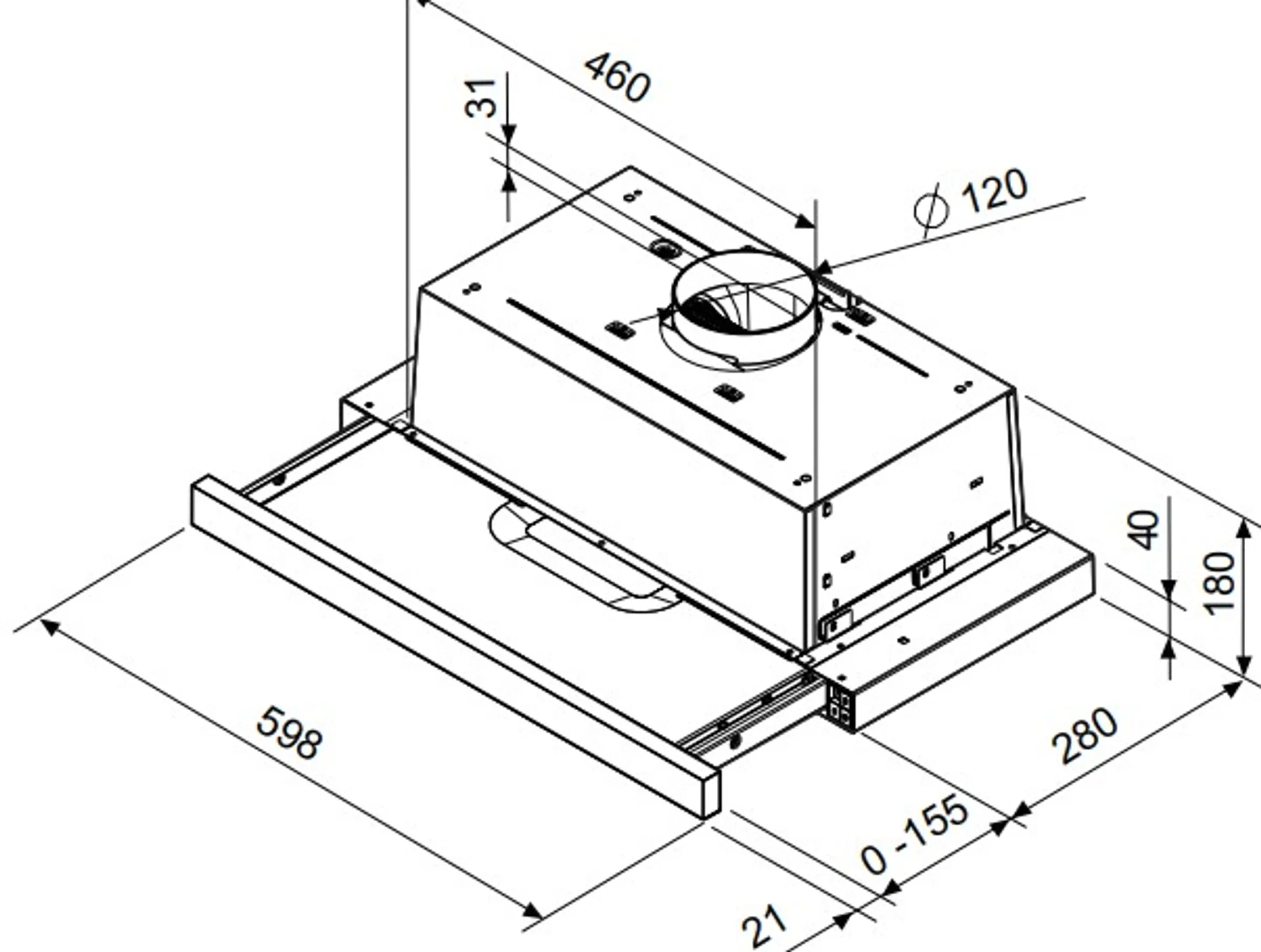 Samsung Hotte télescopique NK24M1030IS image