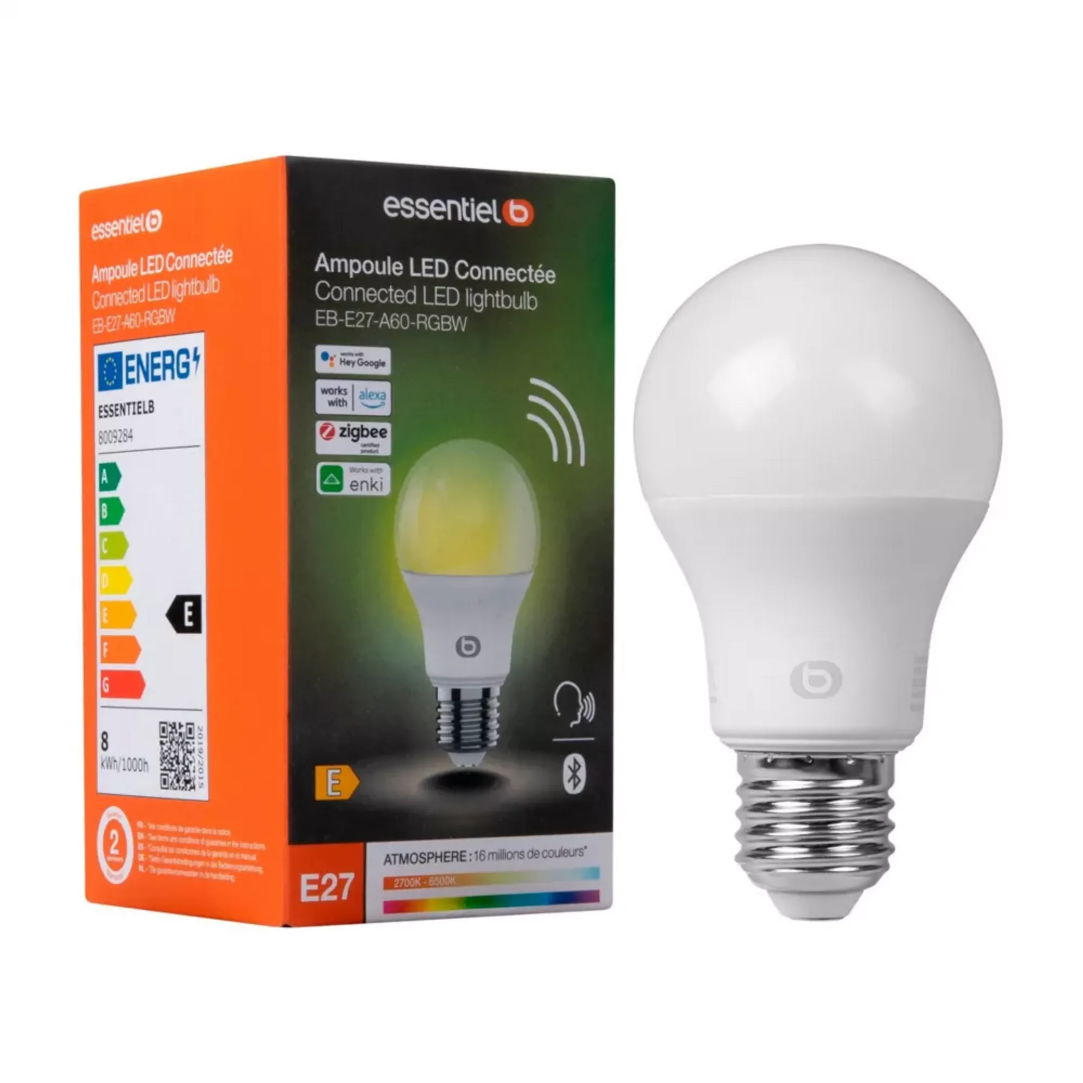 Ampoule connectée E27 Blancs & Couleurs - Classique