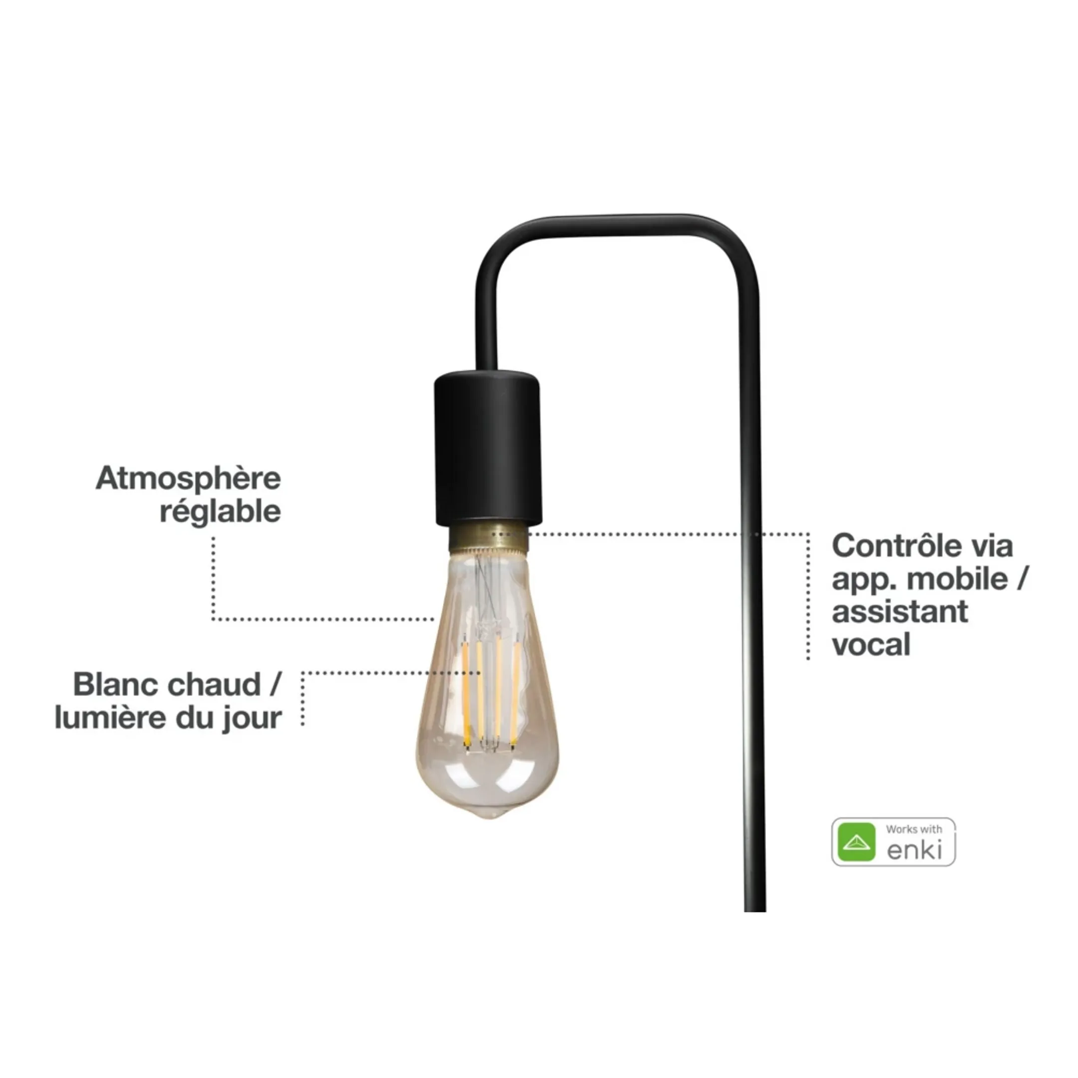 ESSENTIEL-B Ampoule connectée Filament Nuances de Blanc - Edison image