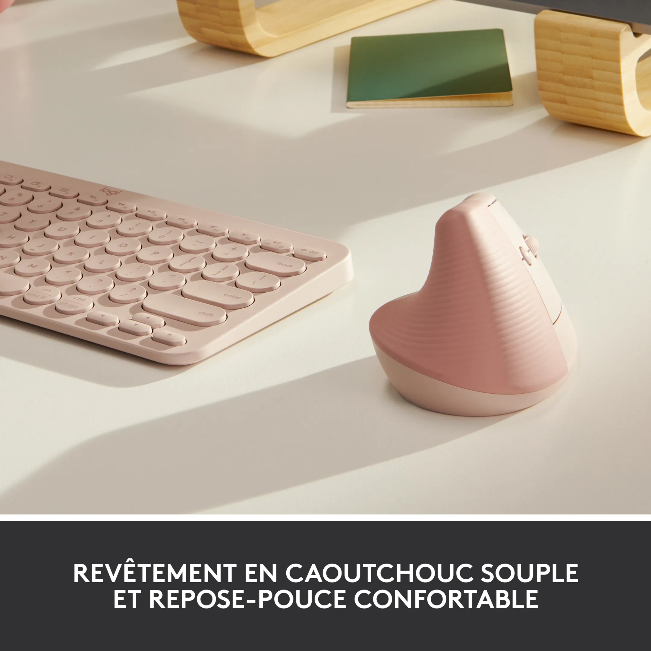 Logitech Kabellose-Maus LIFT Ergo - Rosa image