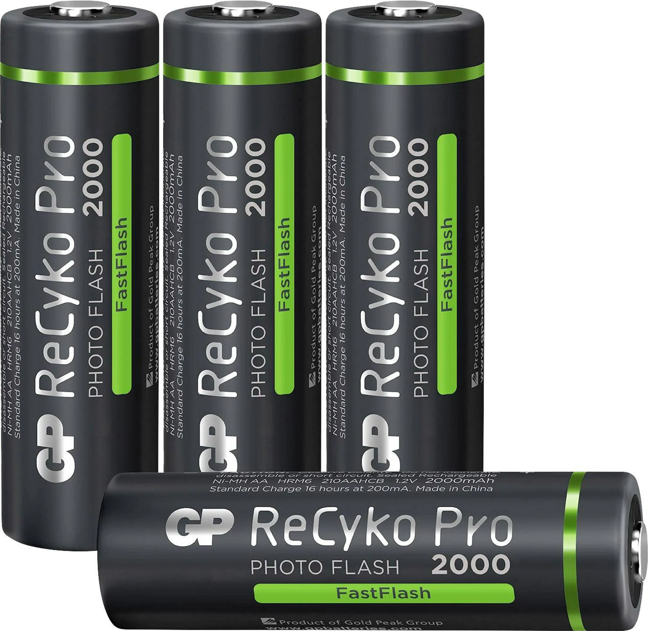 Piles rechargeables AA ReCyko+Pro 2000 mAh - 4 Pièces