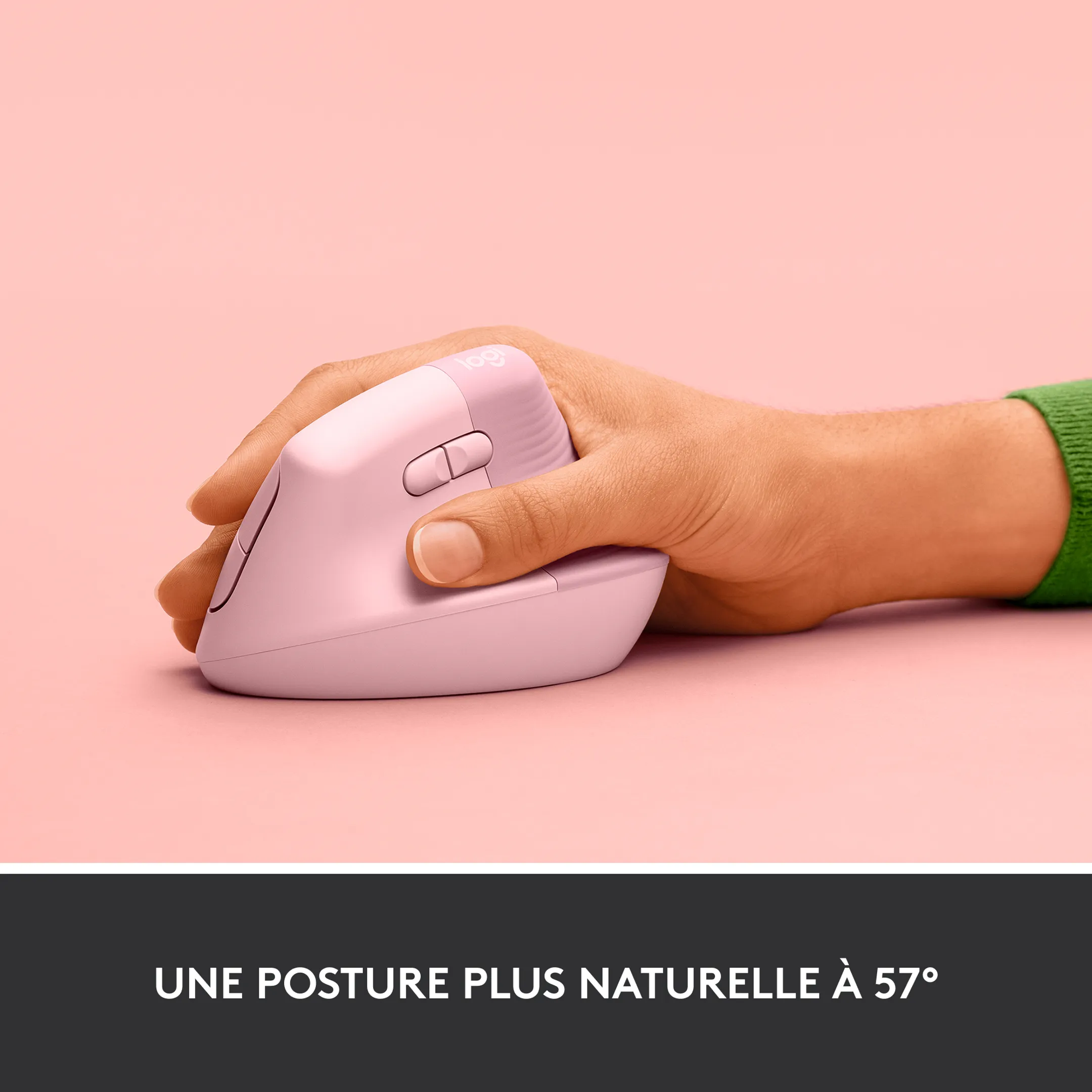 Logitech Kabellose-Maus LIFT Ergo - Rosa image