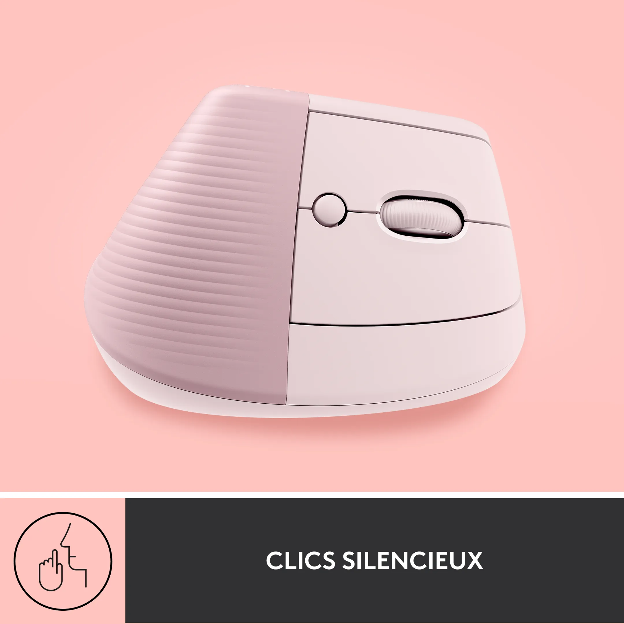 Logitech Kabellose-Maus LIFT Ergo - Rosa image