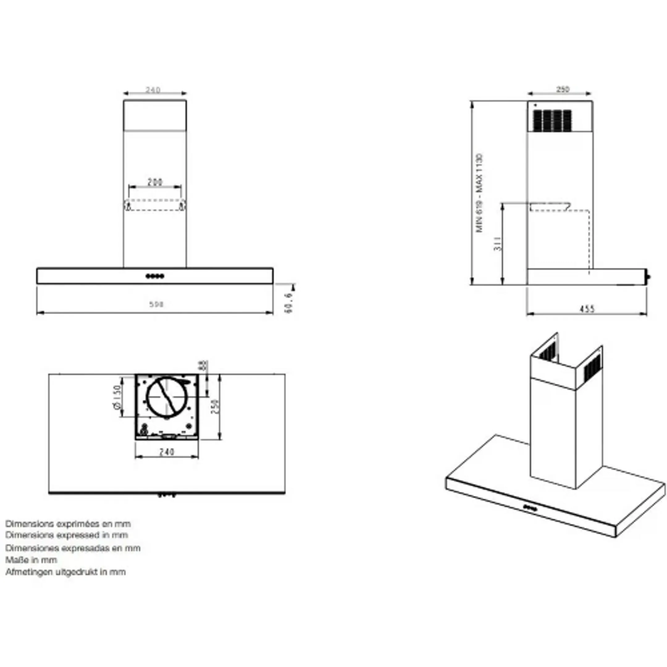 ESSENTIEL-B Hotte décorative EHDB61i image
