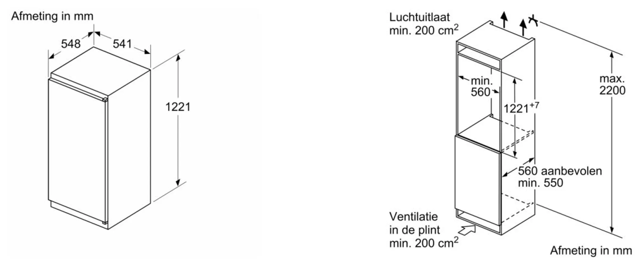 Bosch Serie 2 Built-in Fridge KIR41NSE0 image