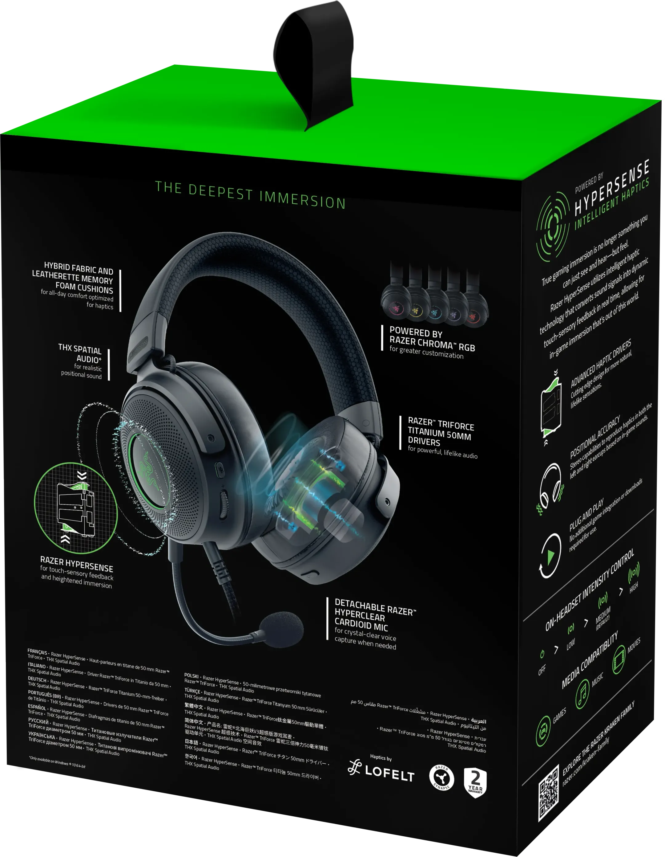 Razer  Gaming-Kopfhörer Kraken V3 - Schwarz image