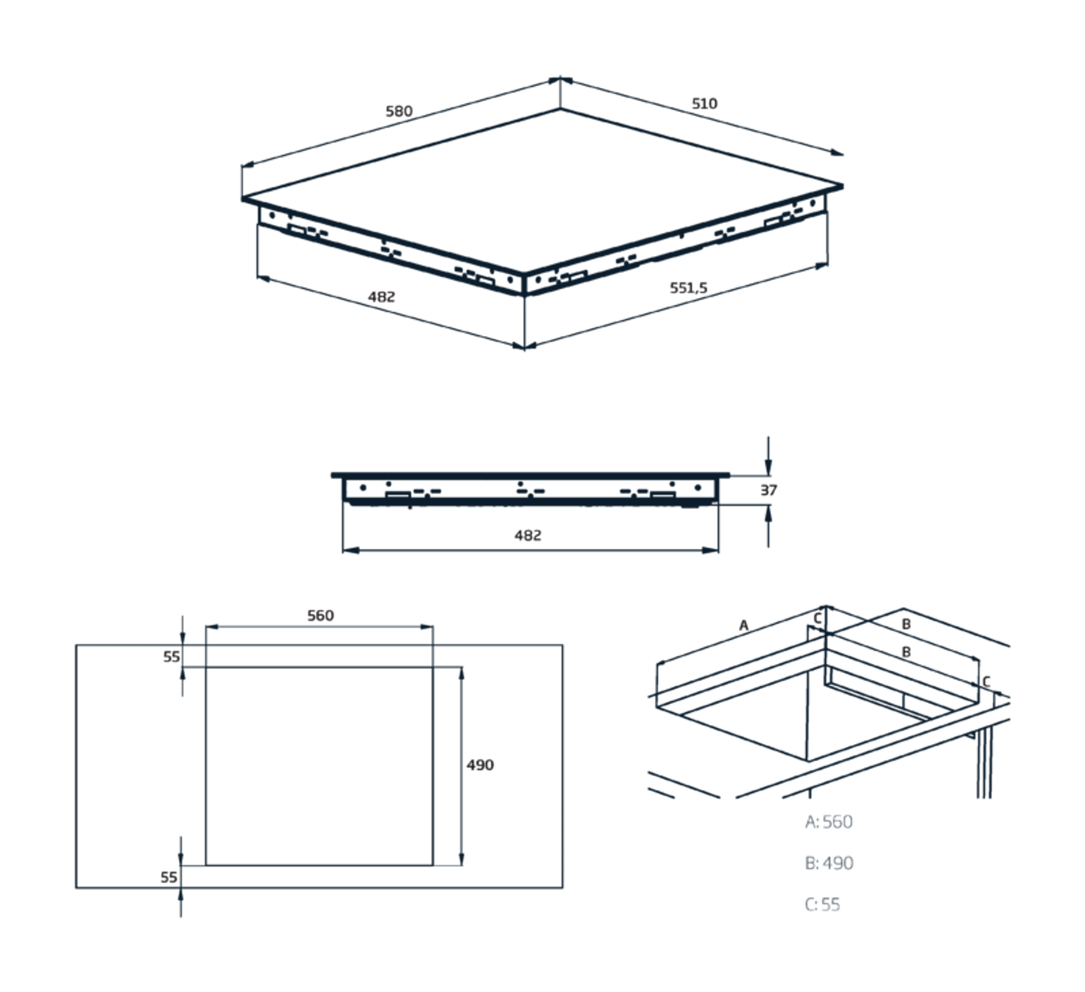 Beko Taque vitrocéramique HIC64400E image