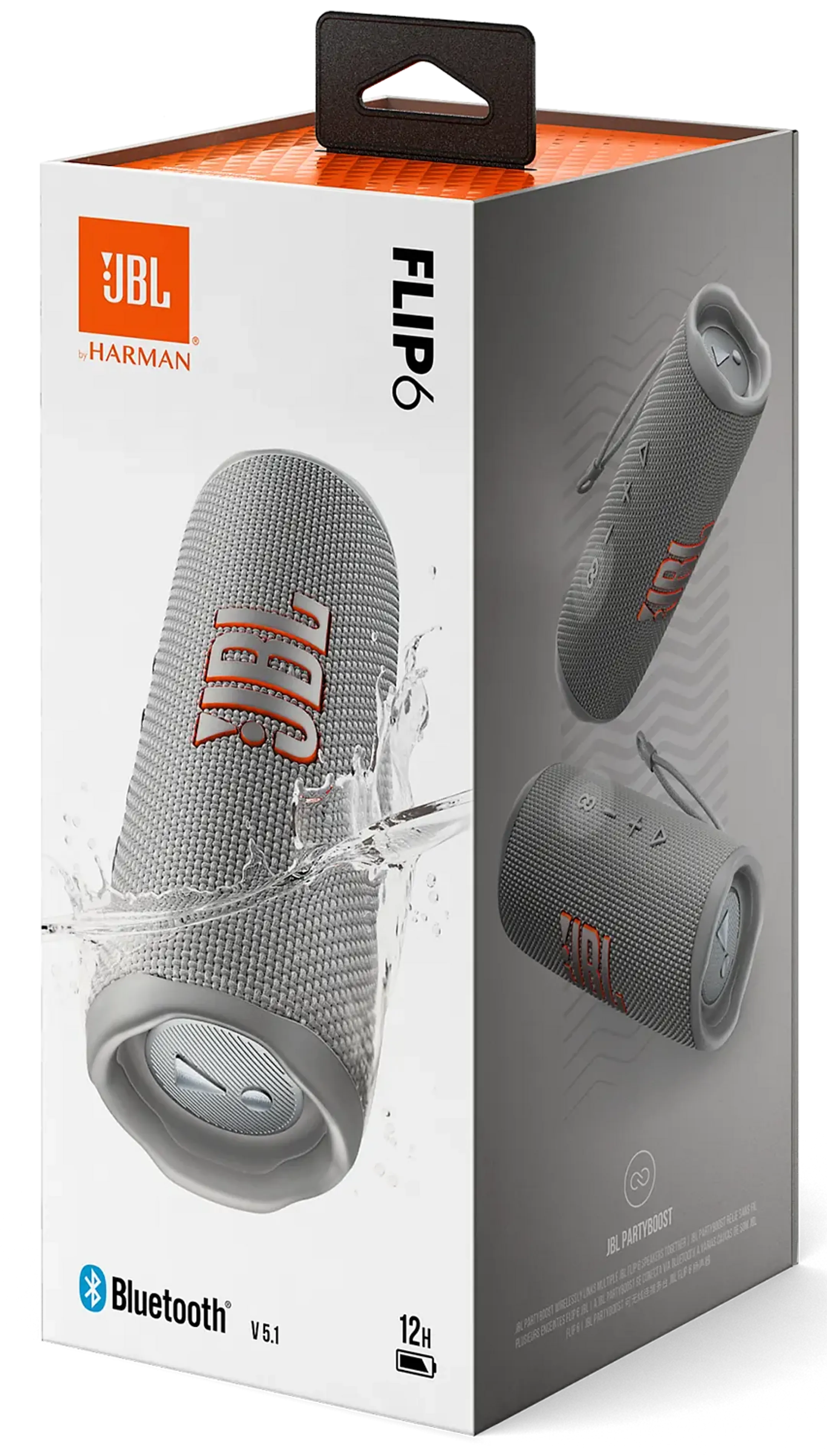 JBL Flip 6 Bluetooth-Lautsprecher - Grau image