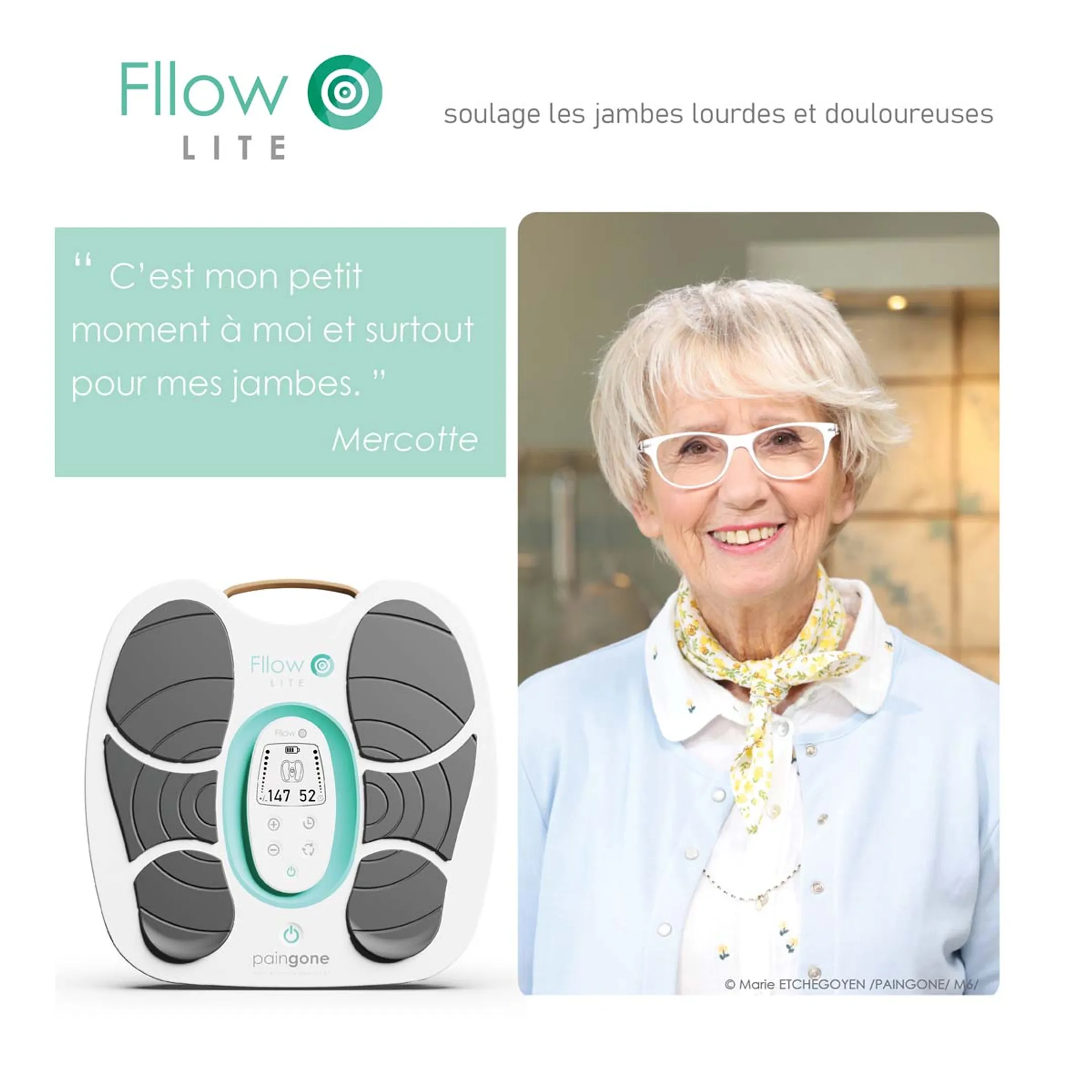 Paingone Stimulateur Musculaire Fllow Lite - Jambes Lourdes et Douloureuses image