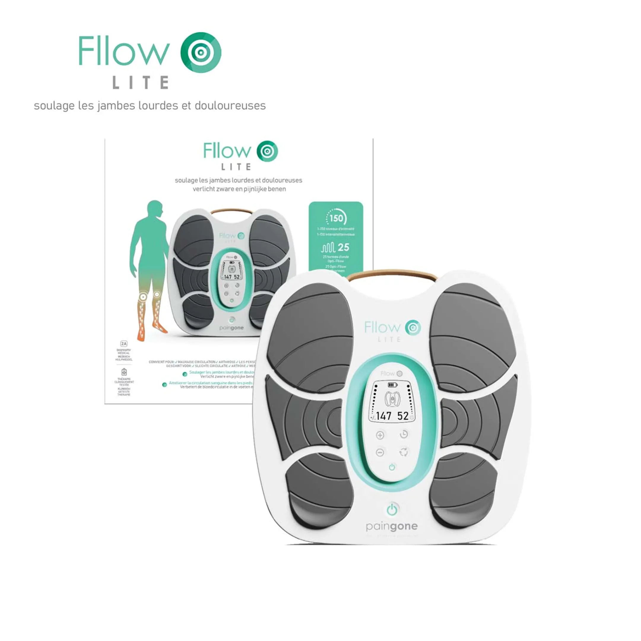 Paingone Fllow Lite Muscle Stimulator - Heavy and aching legs image