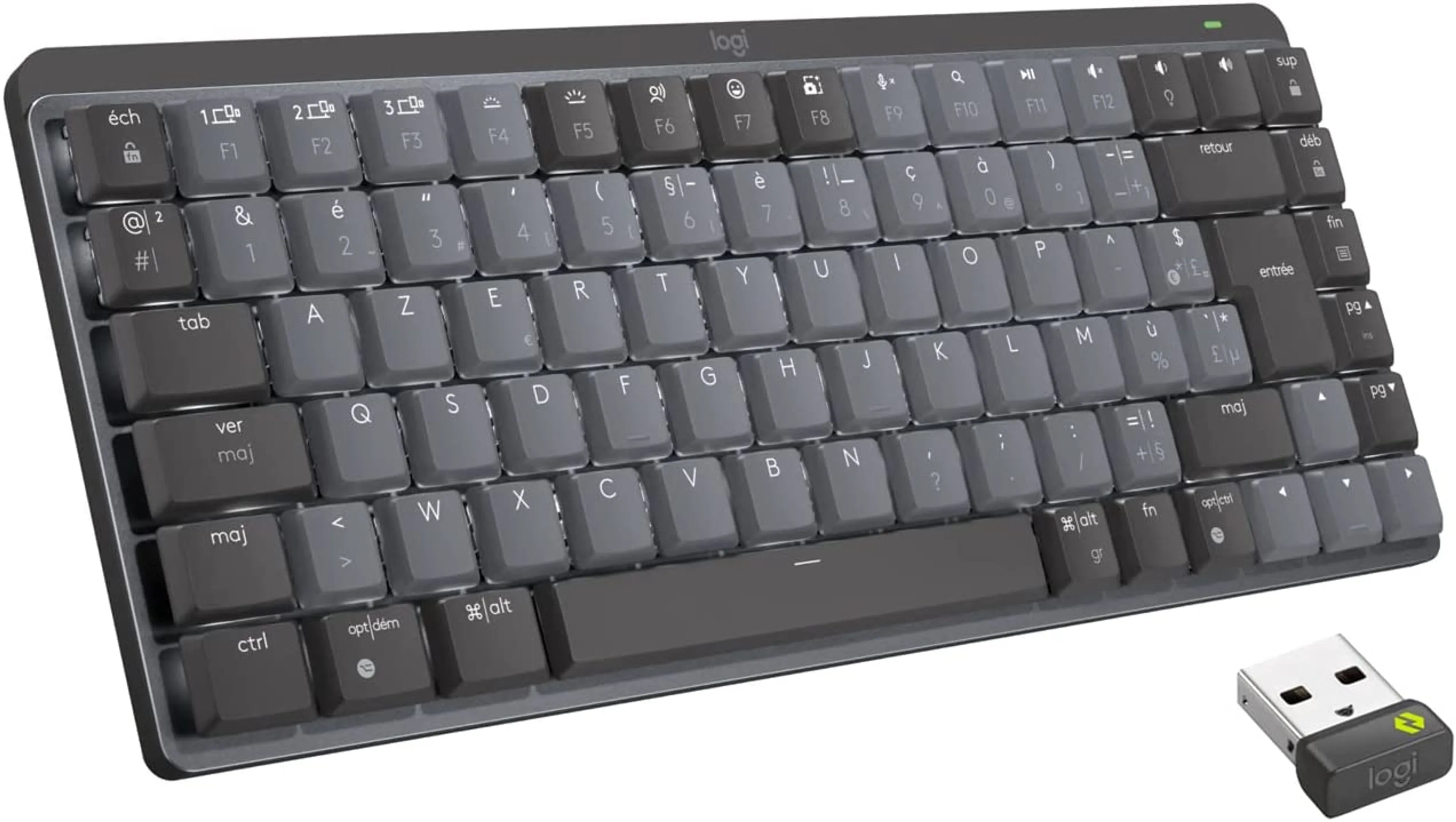 Logitech Wireless keyboard MX Mechanical Mini - Tactile Quiet - AZERTY (FR) - Graphite image