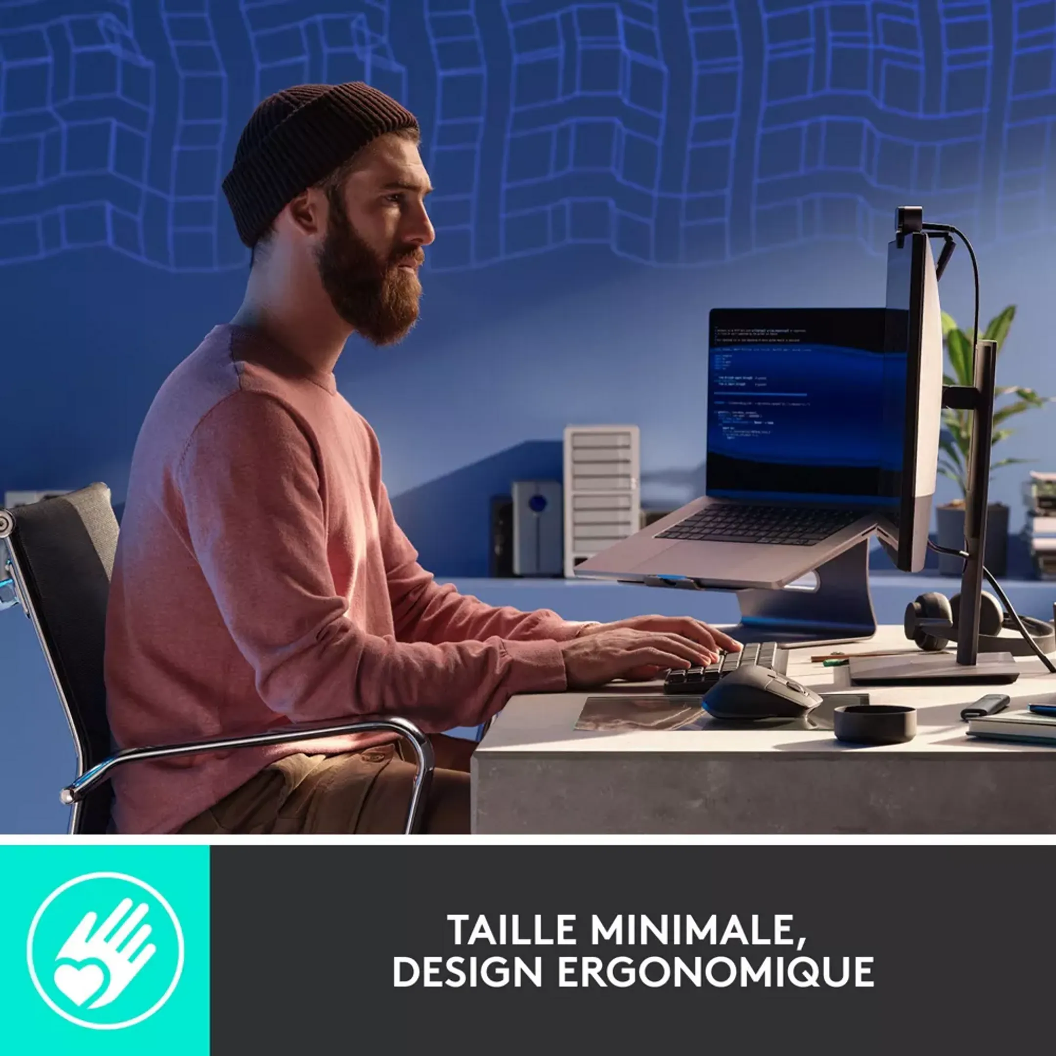 Logitech Clavier sans fil MX Mechanical Mini - Tactile Quiet - QWERTZ (SF) - Graphite image