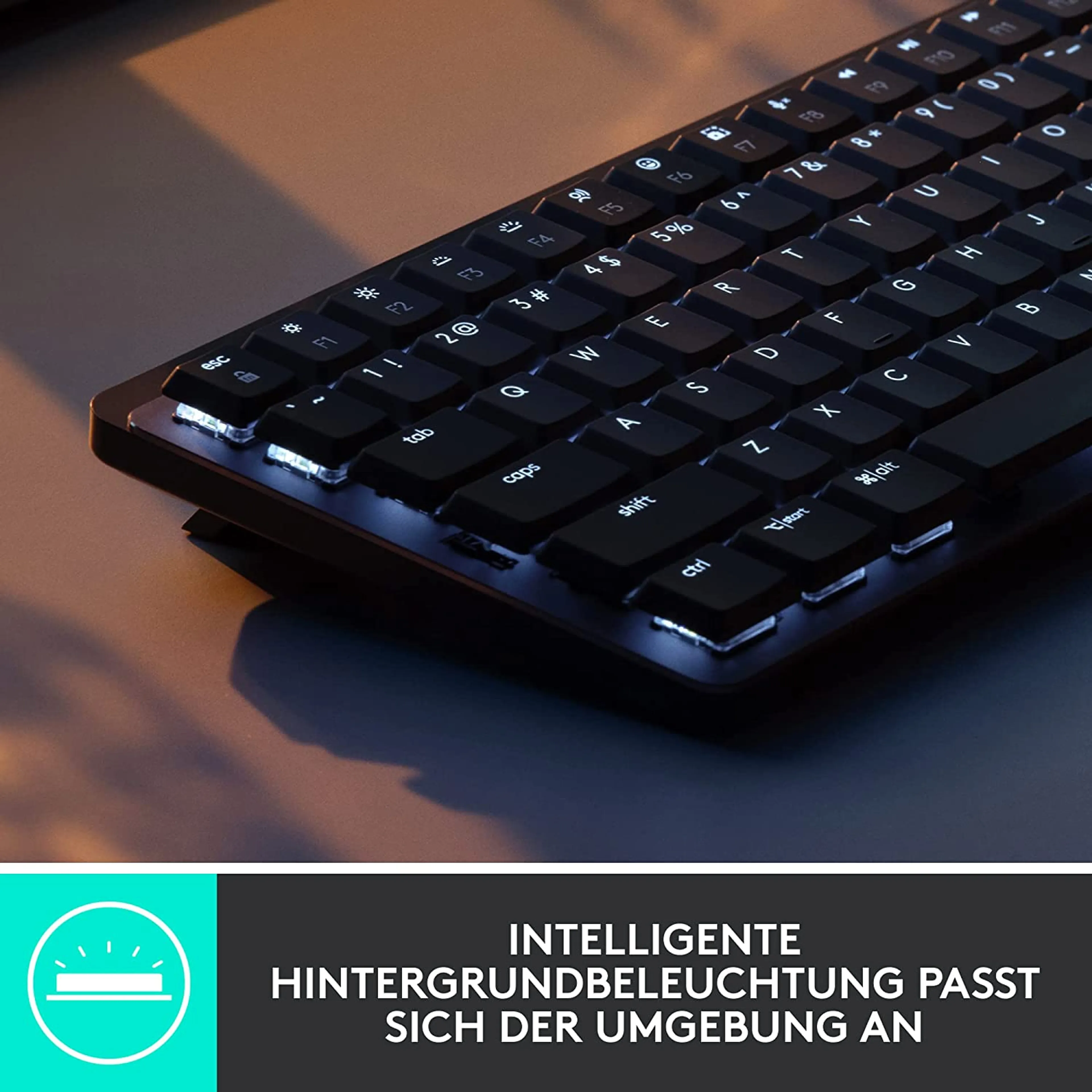 Logitech Kabellose Tastatur MX Mechanical Mini - Tactile Quiet - AZERTY (FR) - Grafit image