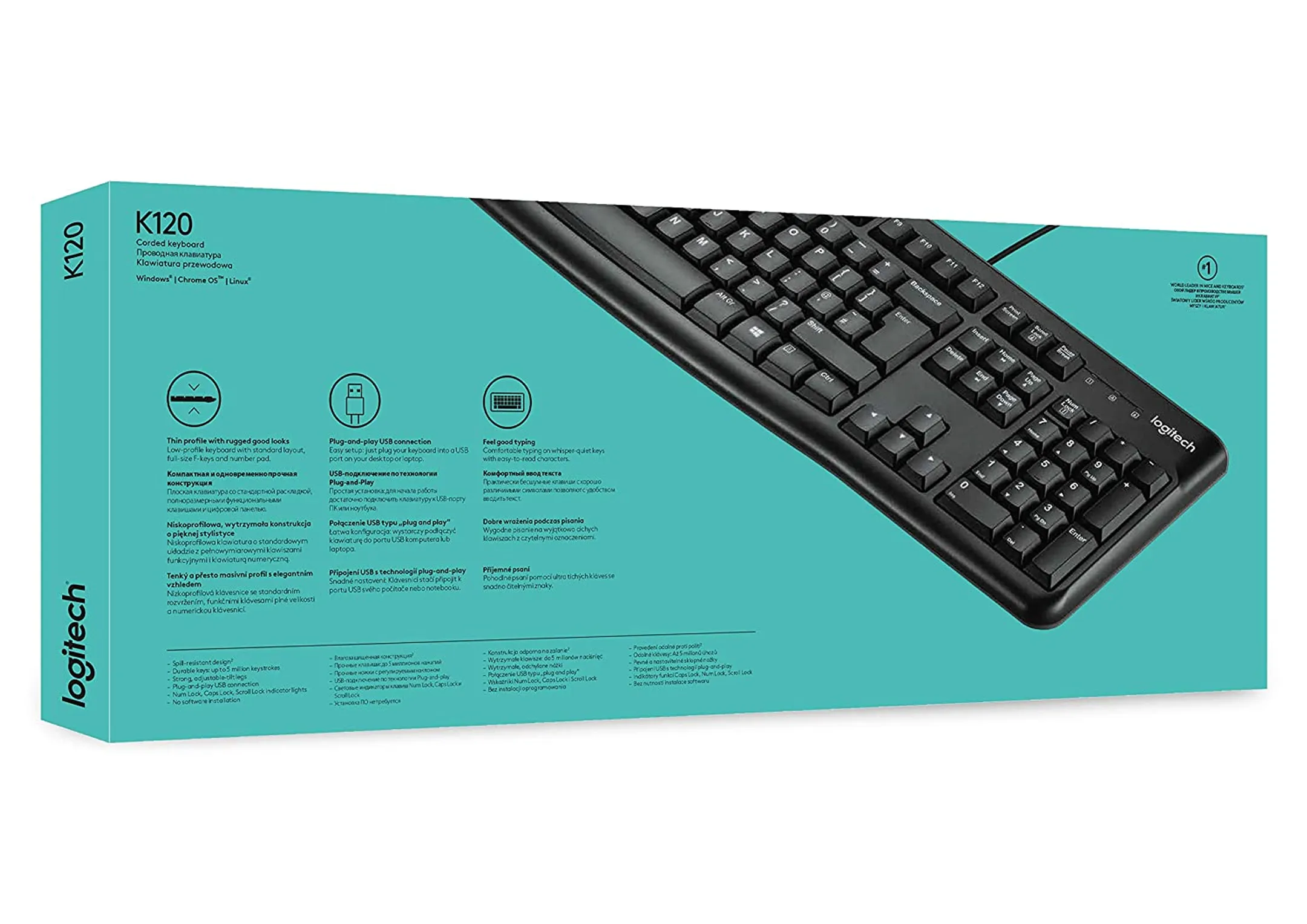 Logitech Clavier K120 - QWERTY (US) - Noir image