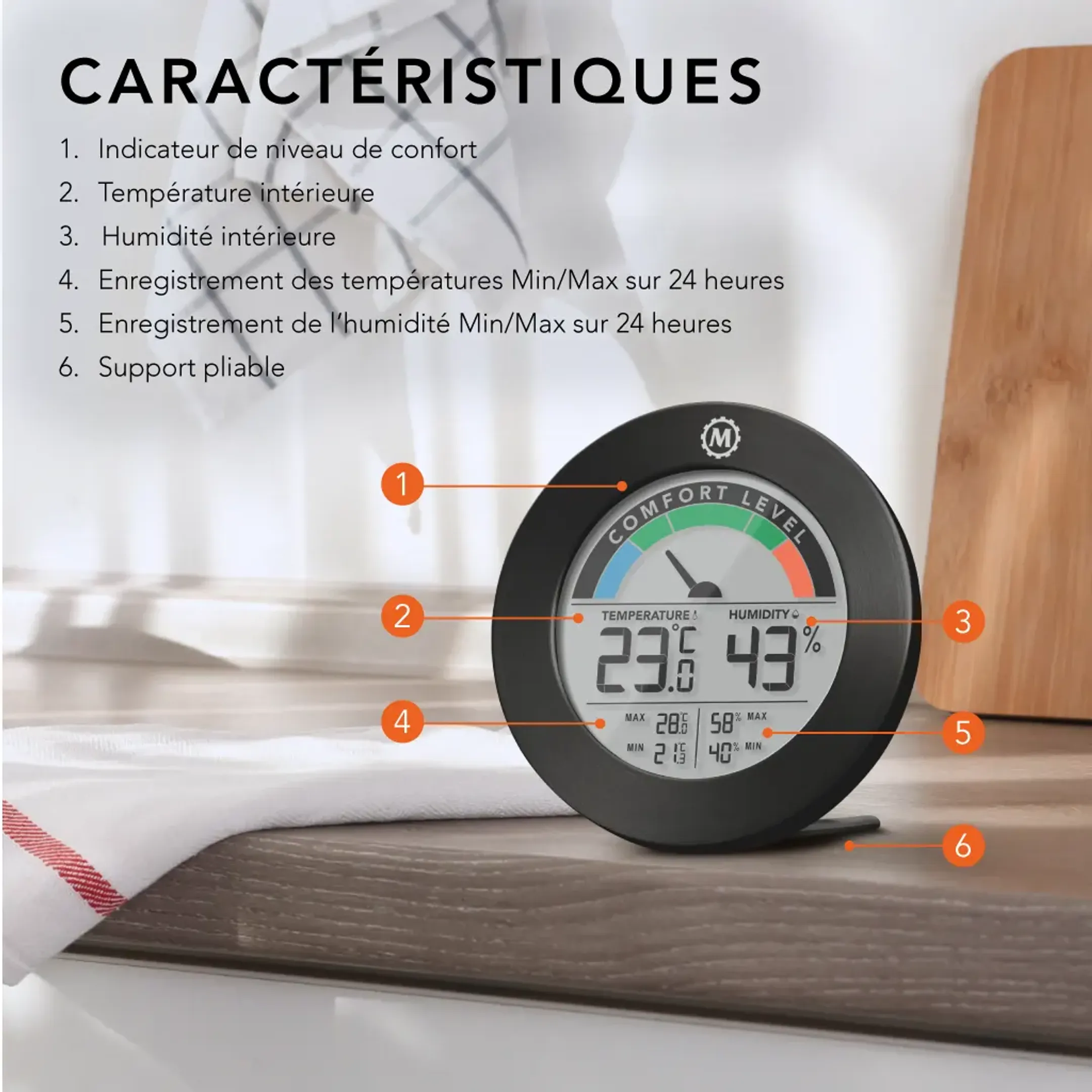 MARATHON Thermomètre et hygromètre sans fil Austin image