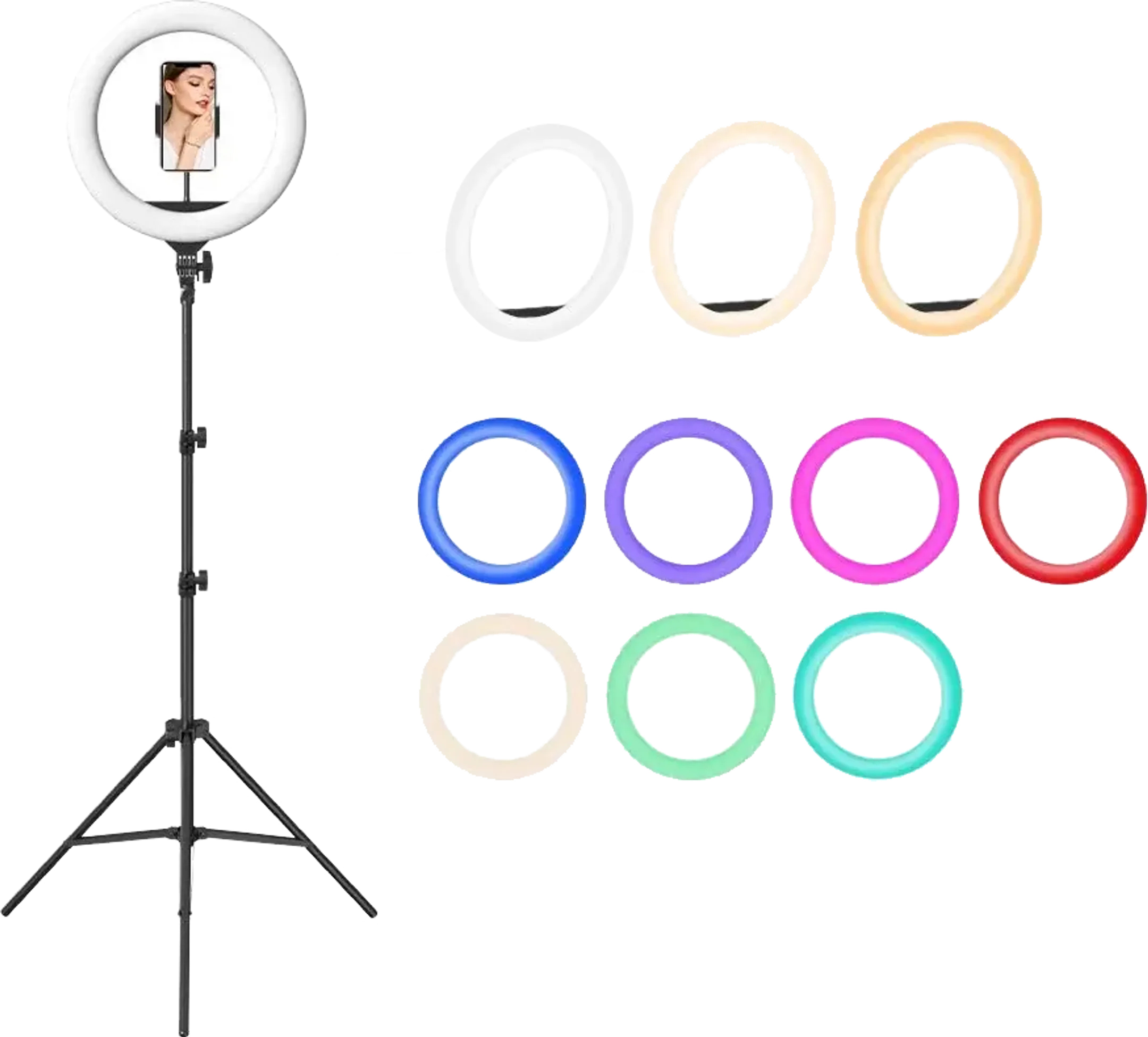 Ring light avec Trépied - 14 pouces