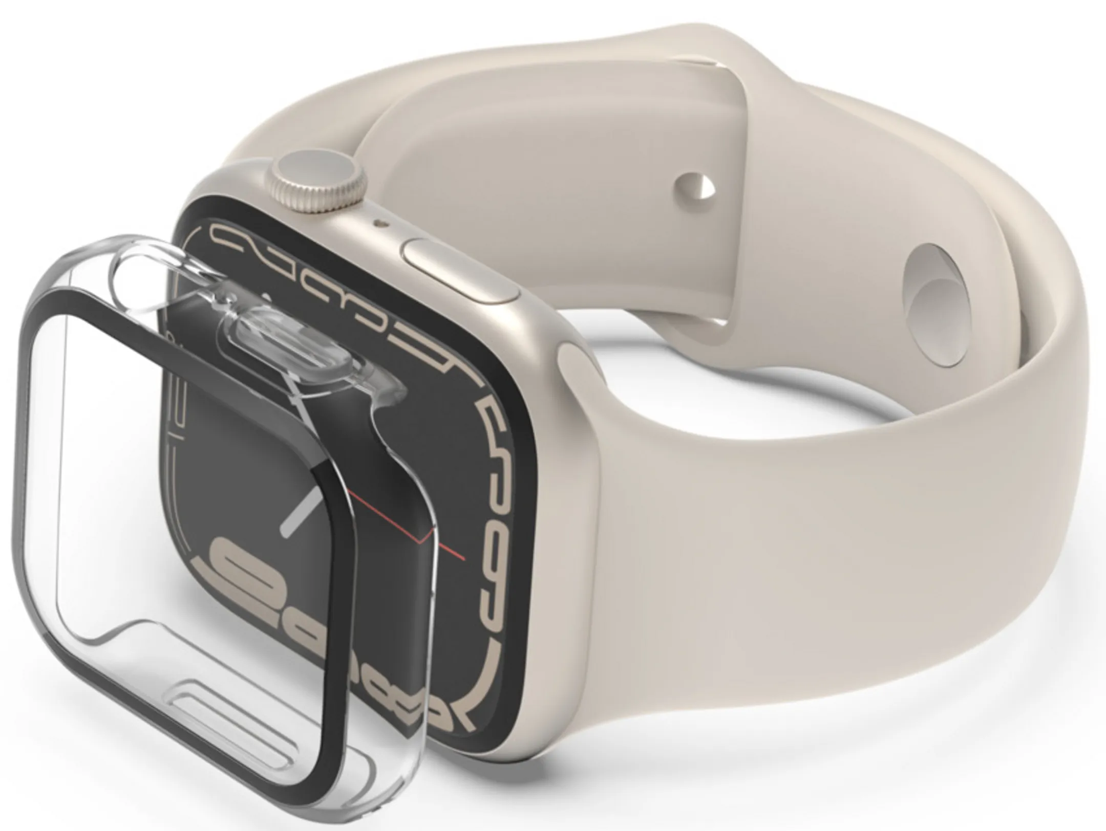 Protection d'écran 2-en-1 pour Apple Watch 40/41 - Transparent