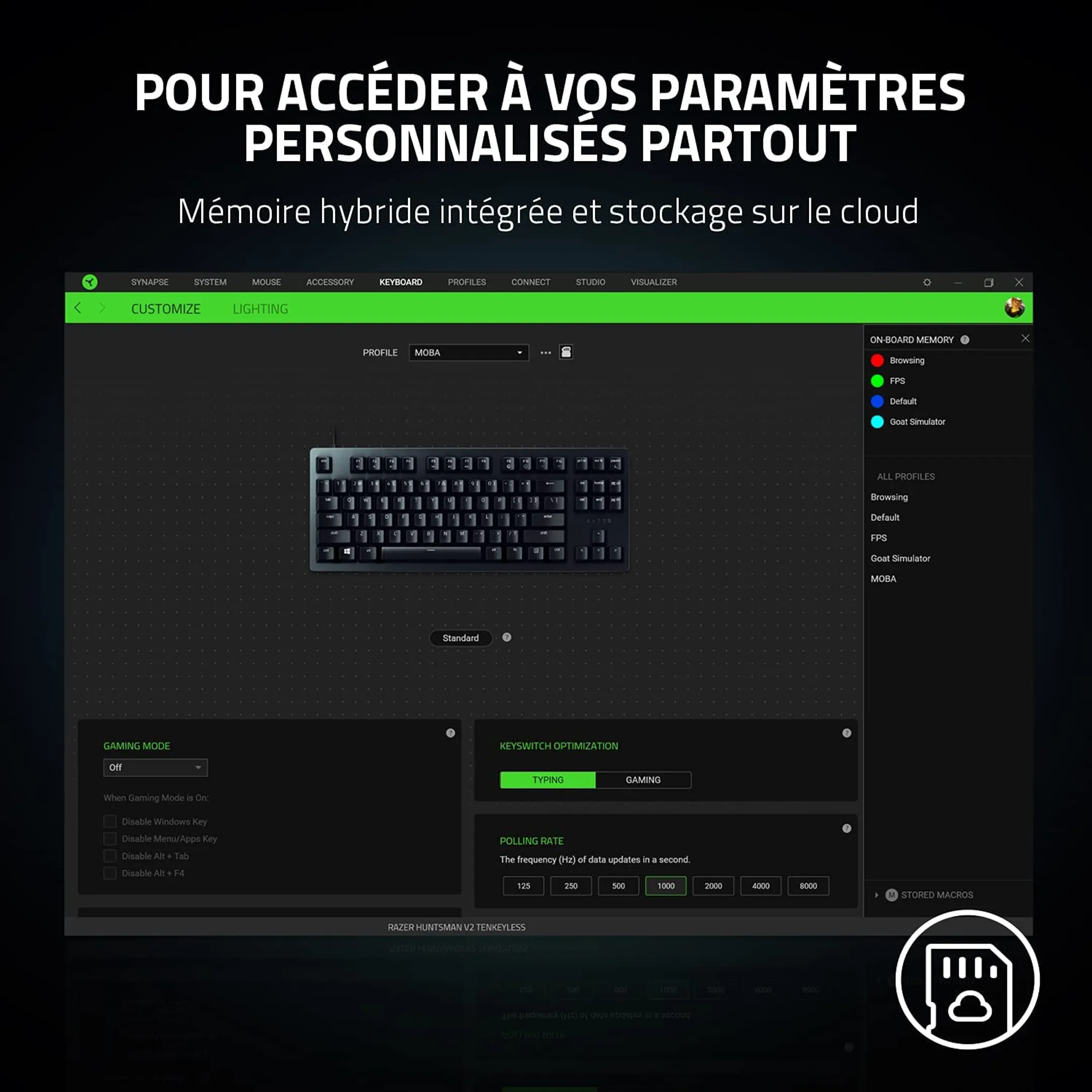 Razer Gaming-Testatur Huntsman V2 Tenkeyless - QWERTZ image