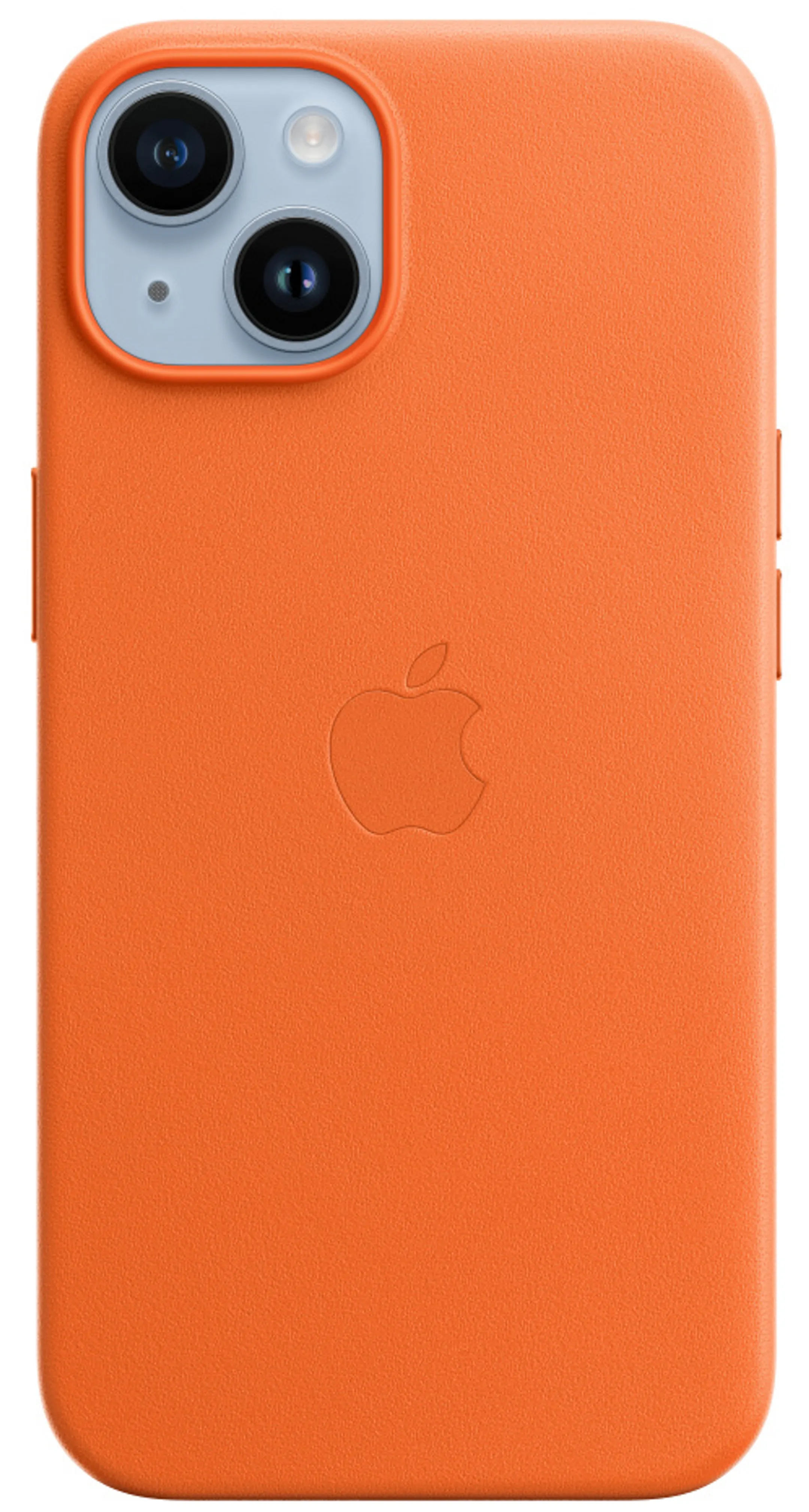 Leather Case with MagSafe for iPhone 14 plus - Orange