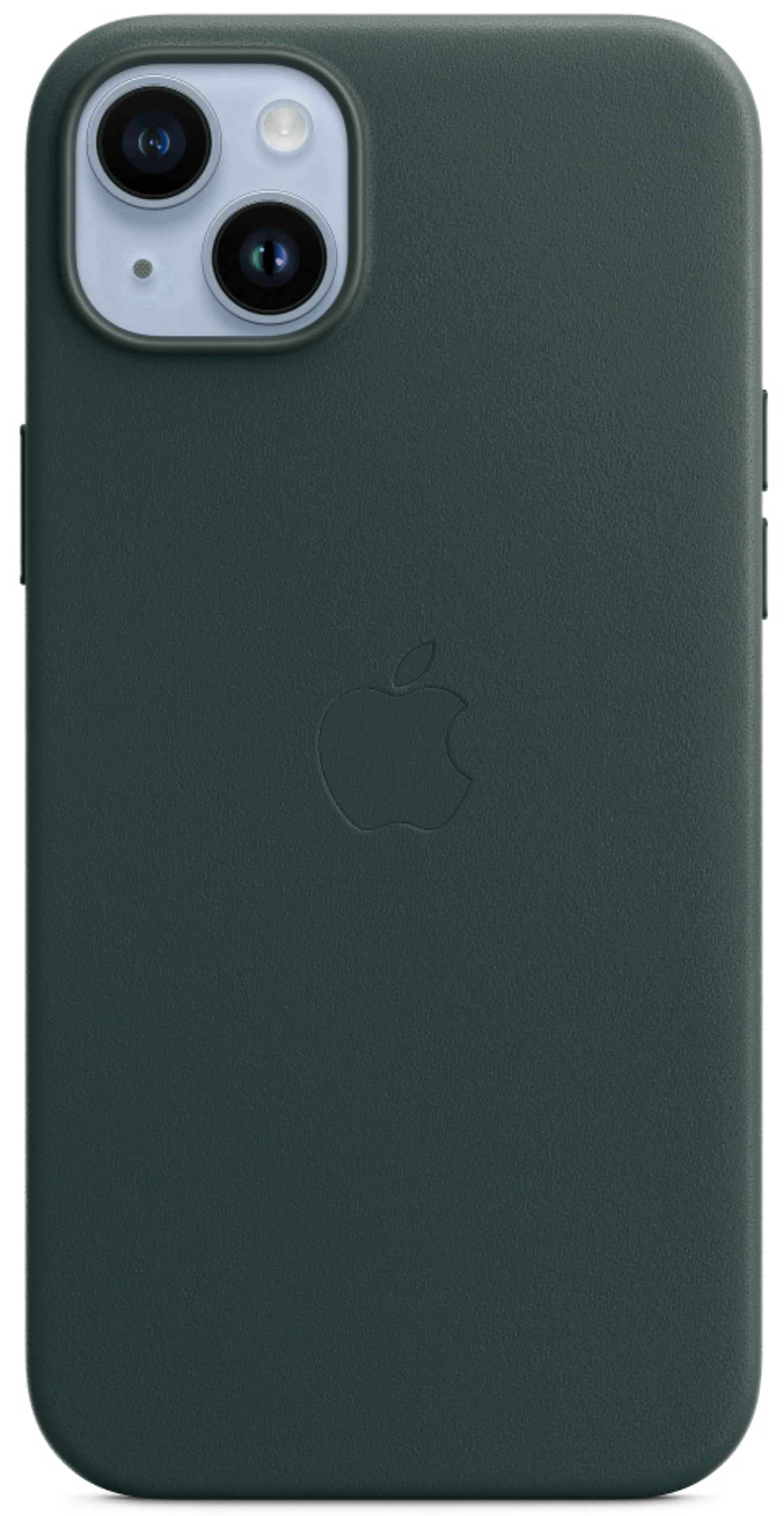 Leather Case with MagSafe for iPhone 14 plus - Vert forêt