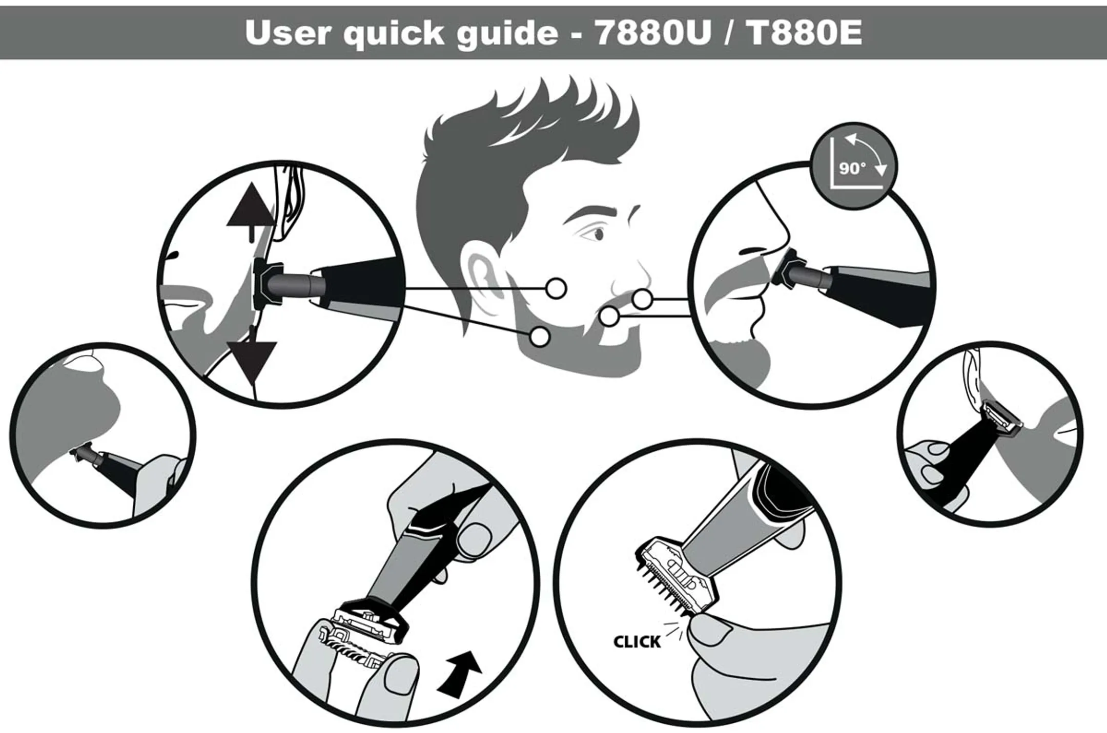Babyliss Hybrid Beard Trimmer Triple S T880E image