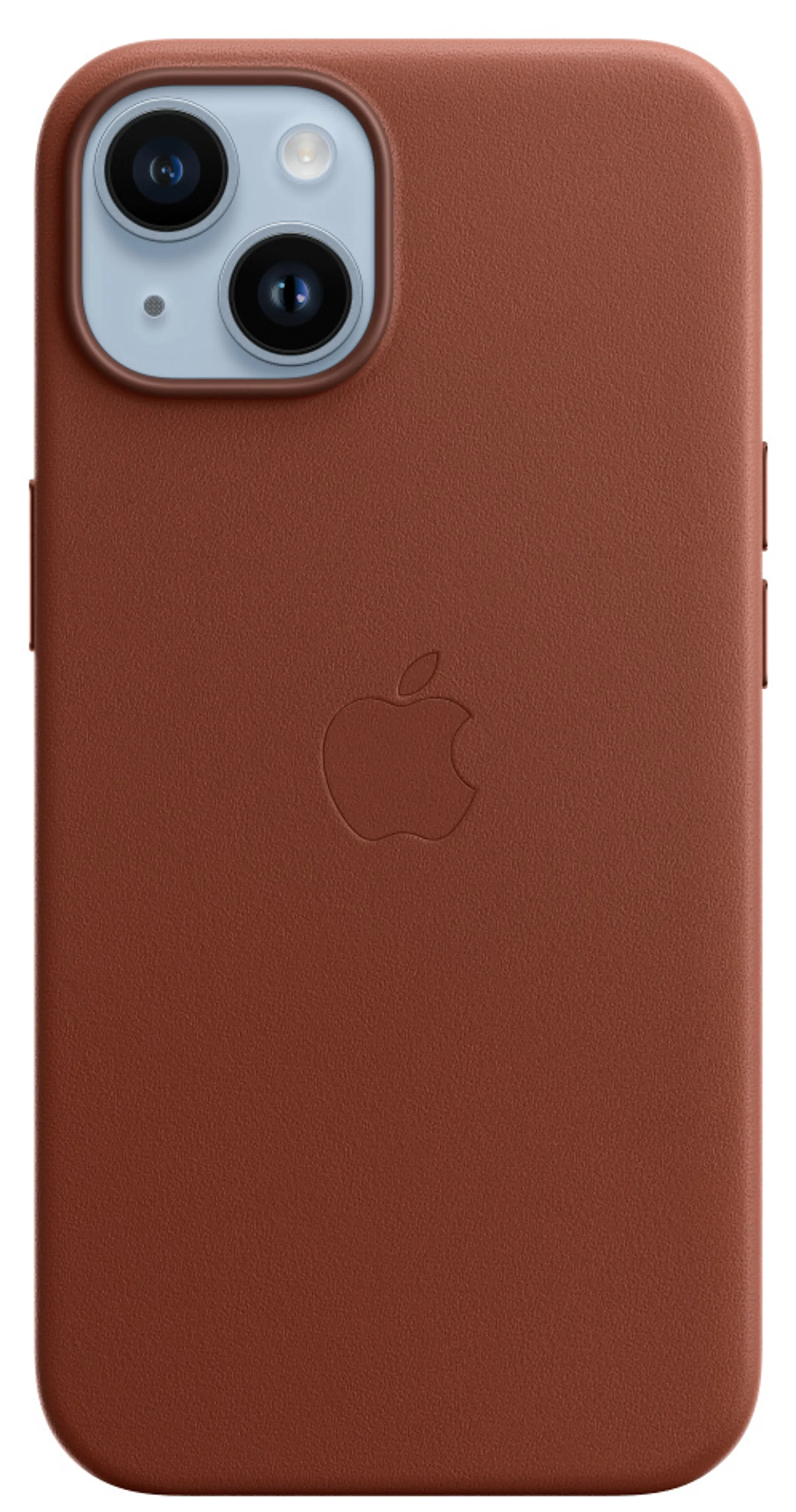 Bundle product Coque en cuir avec MagSafe pour iPhone 14 - Terre de Sienne