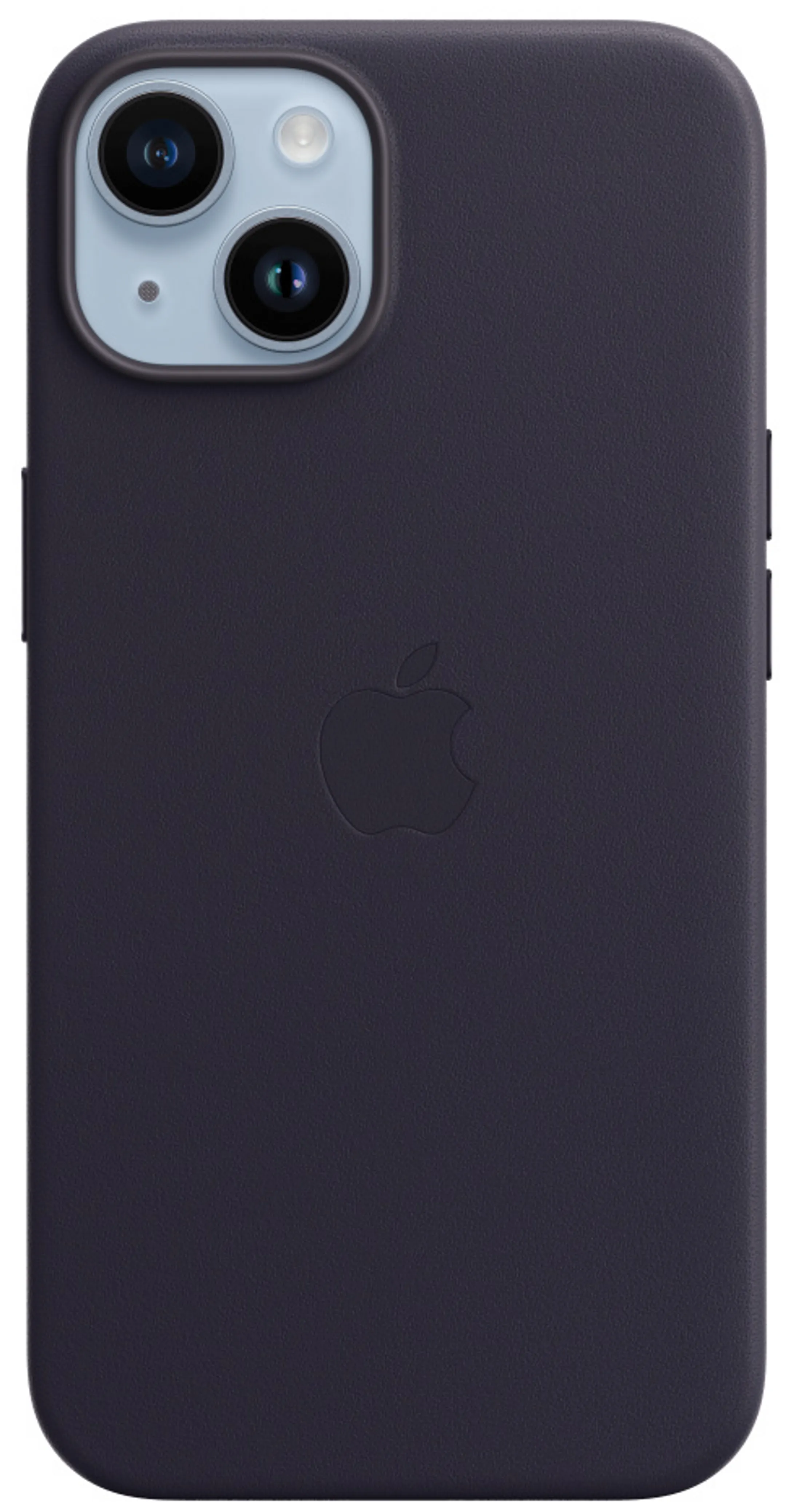 Leather Case with MagSafe for iPhone 14 plus - Encre violette