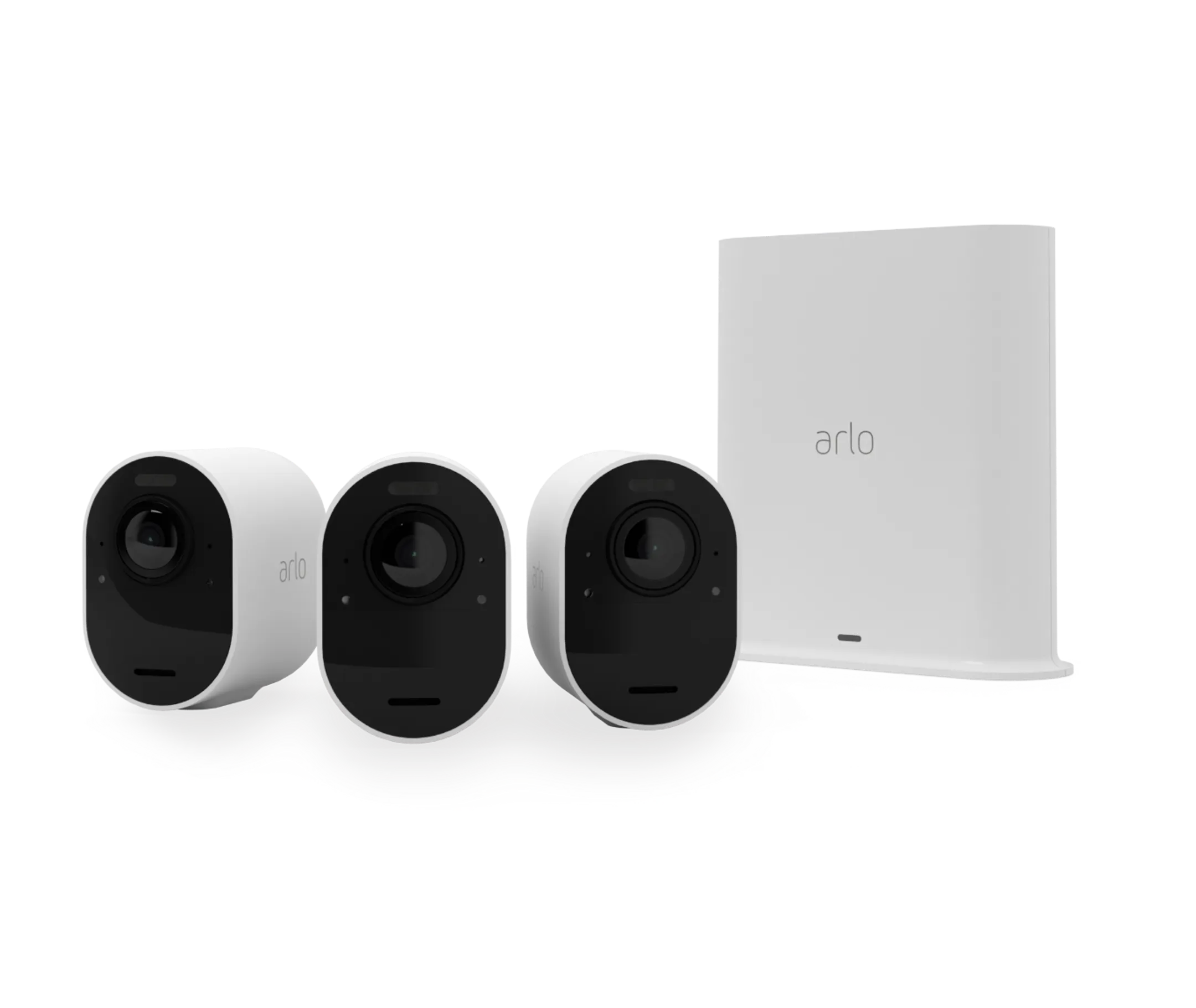 Kit 3 X Security camera Outdoor Ultra 2 + Base - White