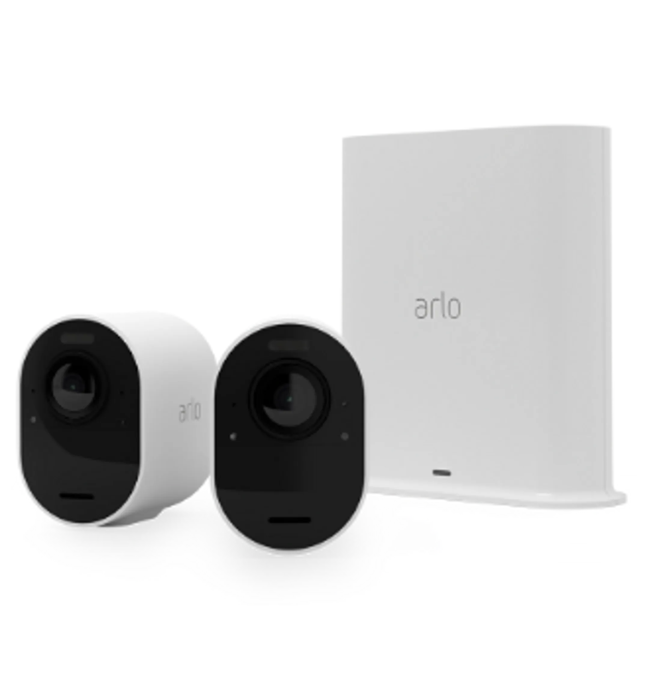 Kit 2 X Security camera Outdoor Ultra 2 + Base - White