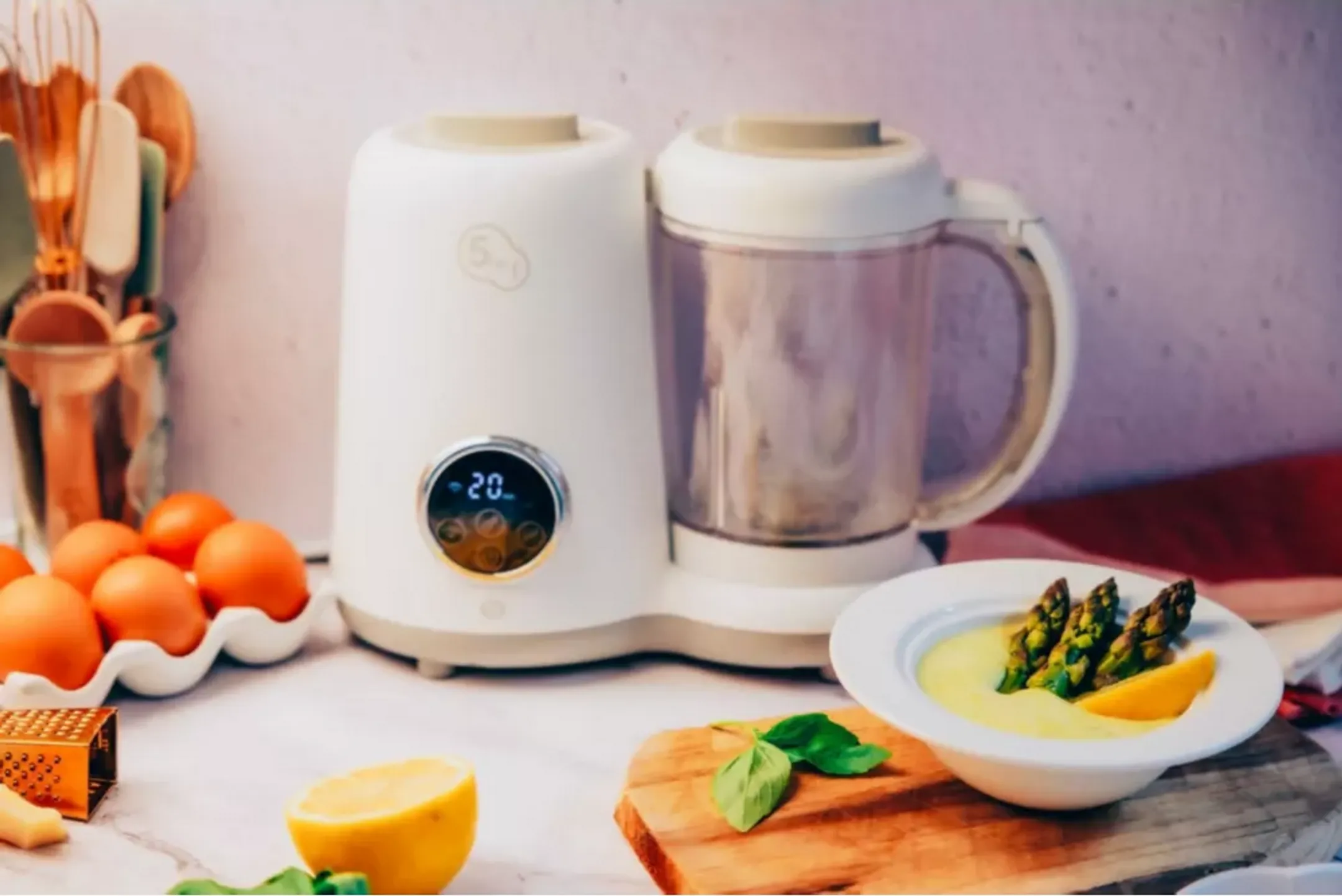 ESSENTIEL-B Mixeur Cuiseur Bébé b-cook - Blanc image