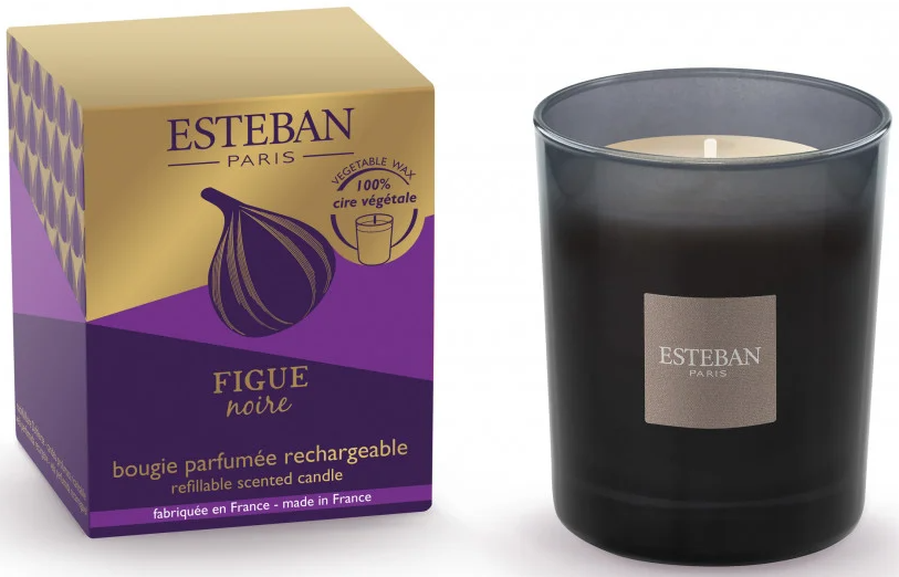 ESTEBAN Initial scented refillable candle 180g Figue Blacke