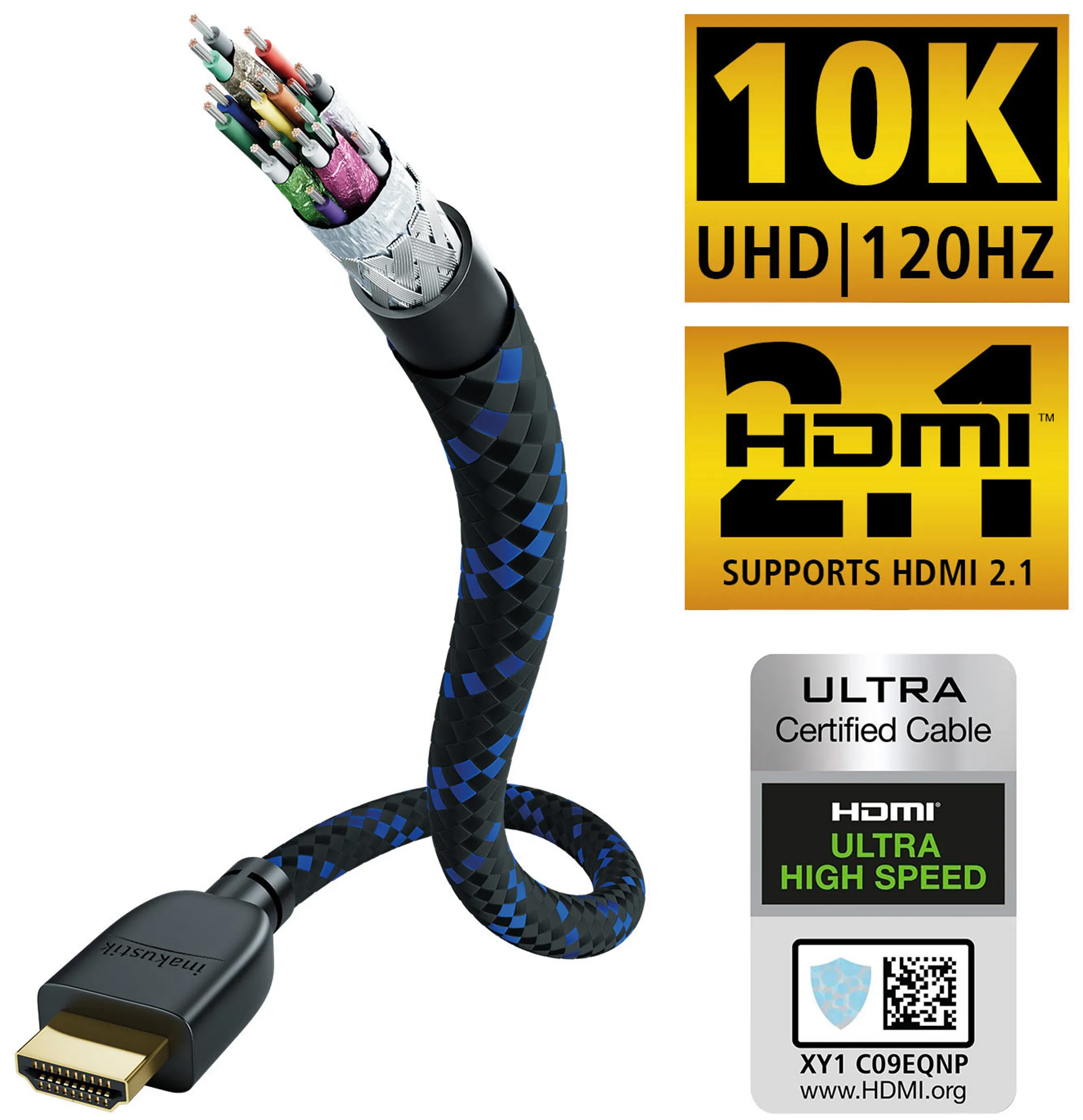 Bundle product Câble HDMI Ultra haute vitesse avec Ethernet | HDMI 2.1 - 2m