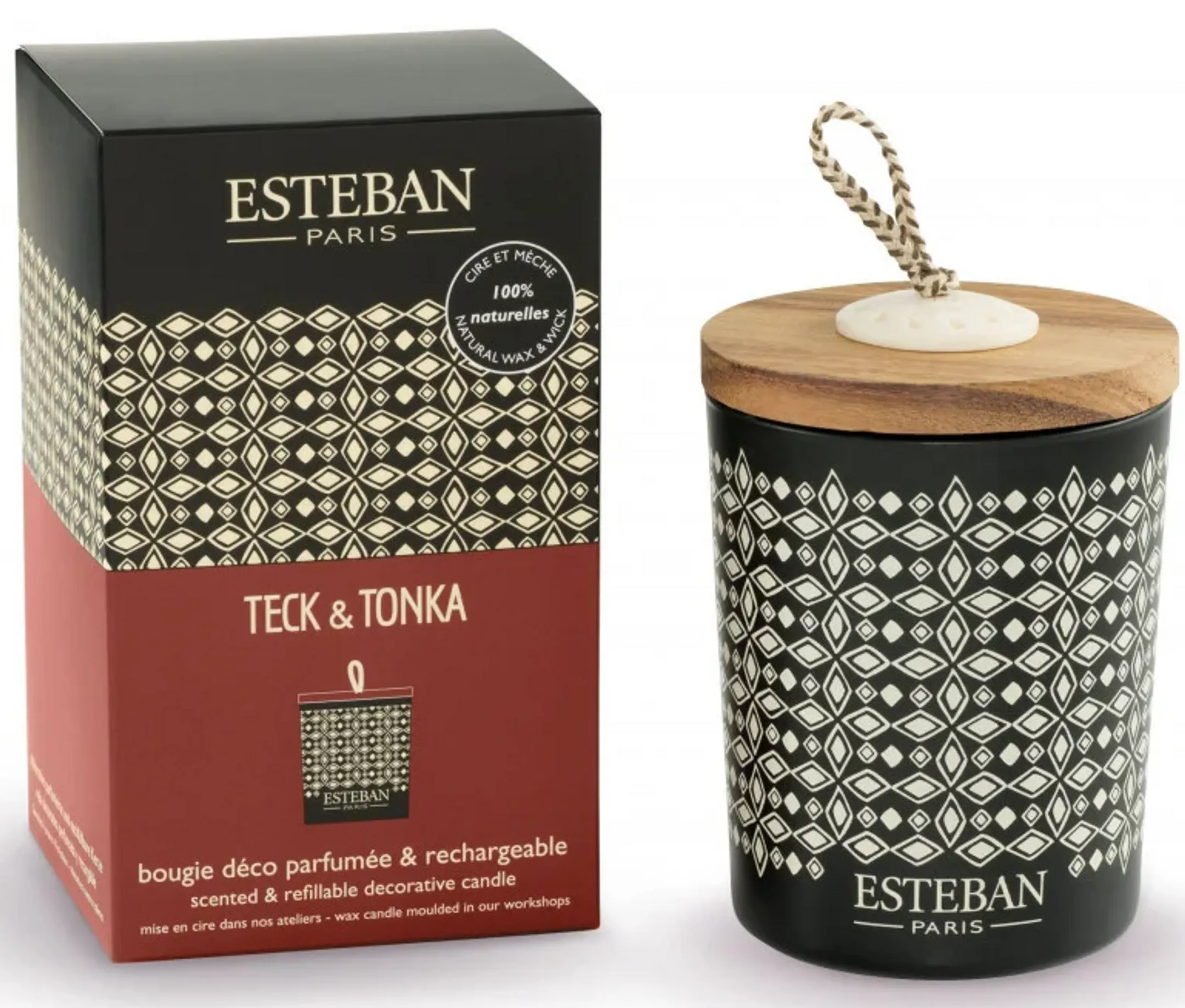 Scented refillable candle 180g - Teck et Tonka