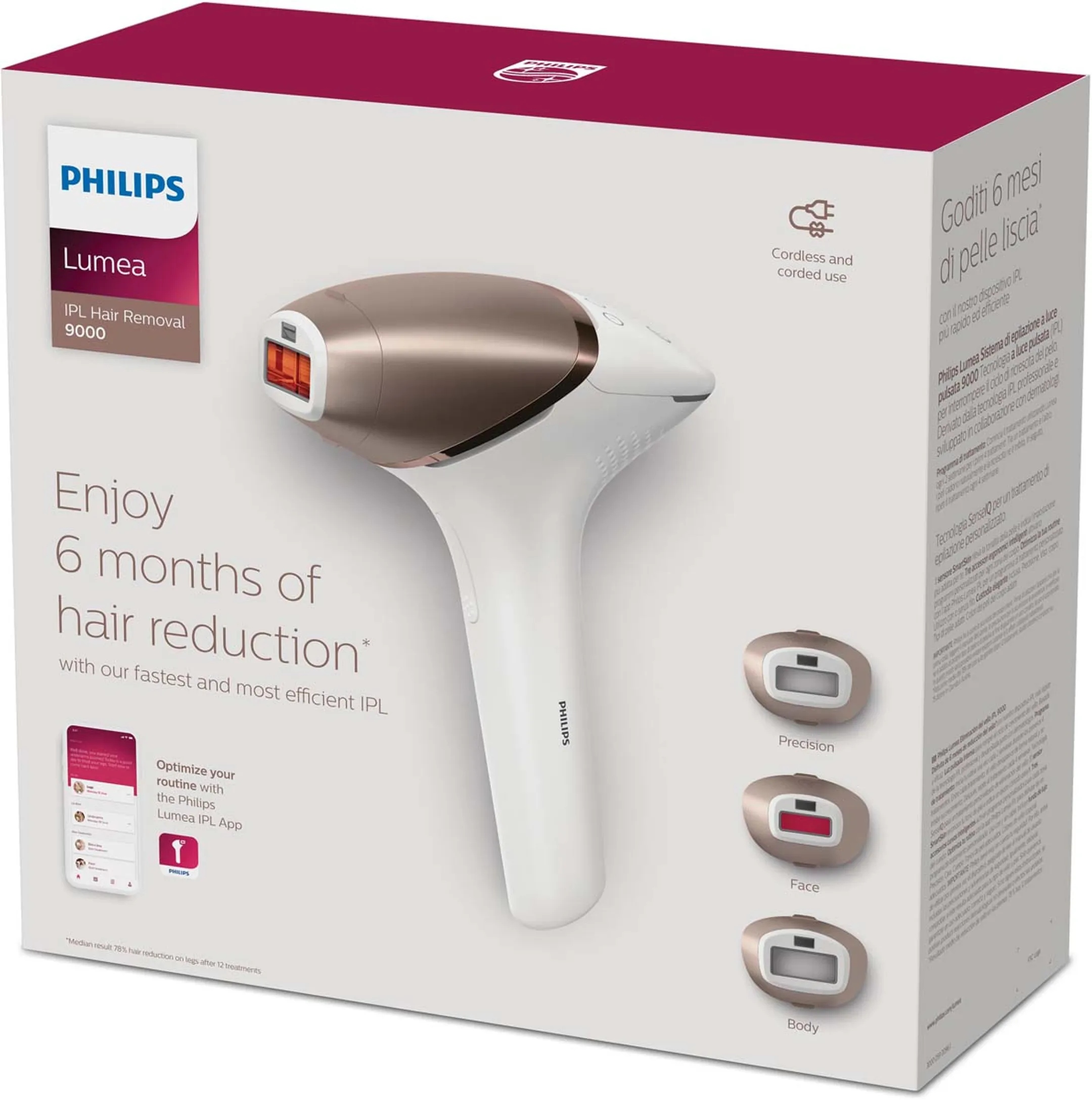 Philips Eplilateur à lumière pulsée Lumea IPL 9000 Series BRI955/00 image