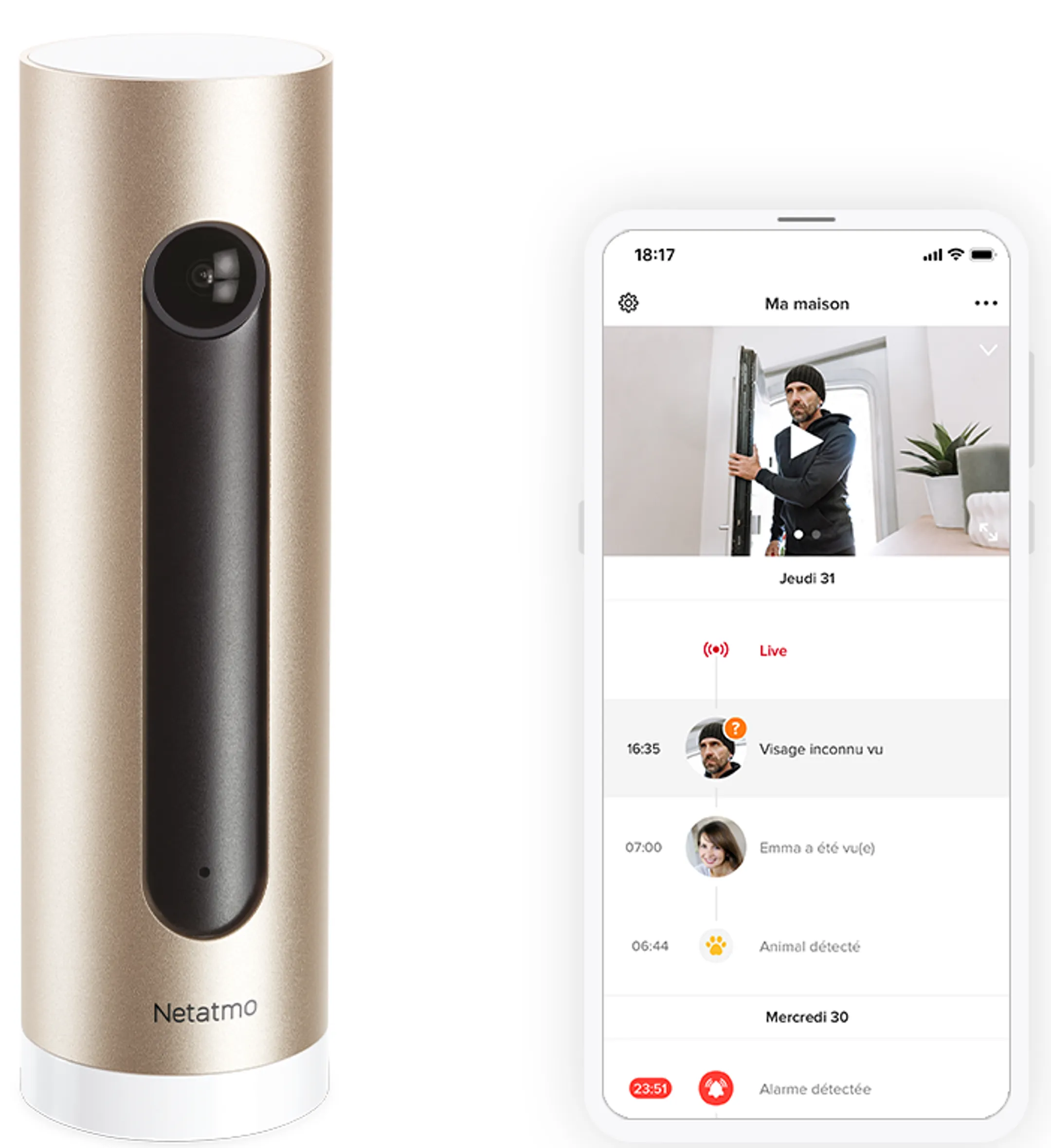 Netatmo Caméra Intérieure Intelligente image