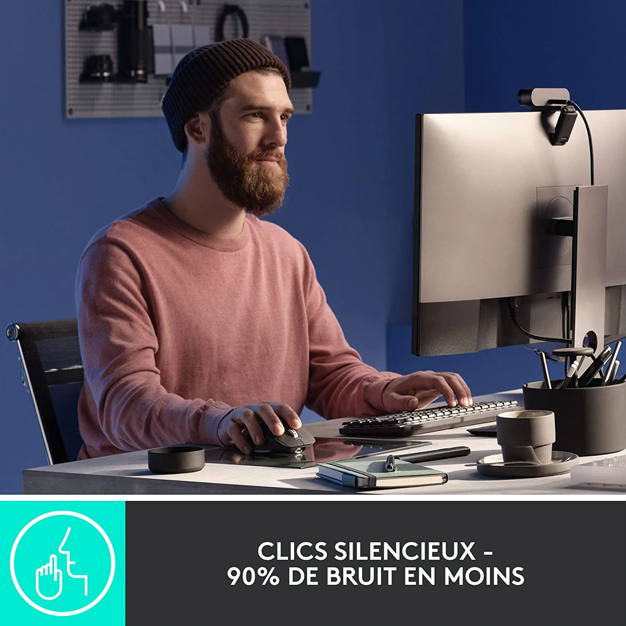 Logitech Souris sans fil - MX Master 3S - Pale Gray image