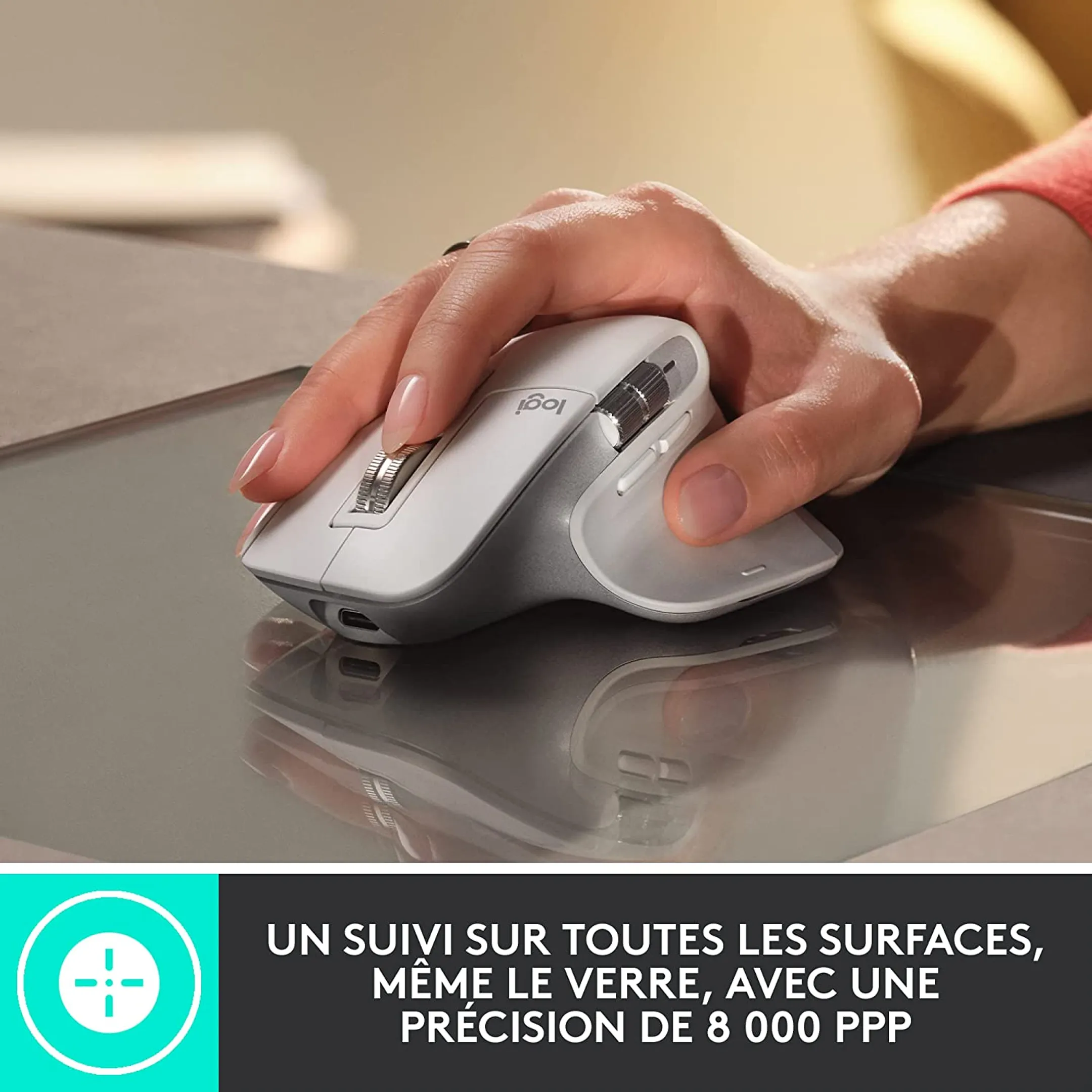 Logitech Souris sans fil - MX Master 3S - Pale Gray image